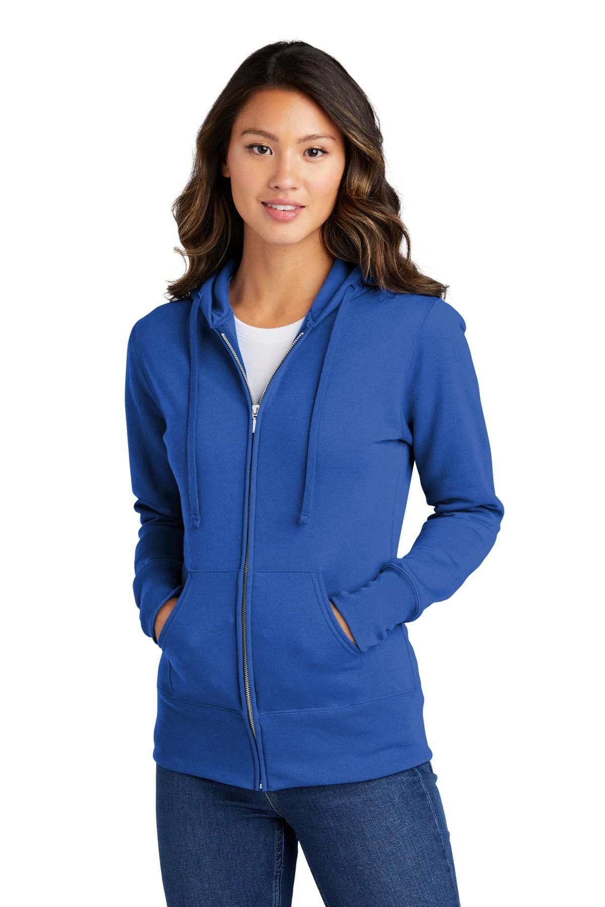 Port & Company Ladies Core Fleece Full-Zip Hooded Sweatshirt. LPC78ZH - Dresses Max