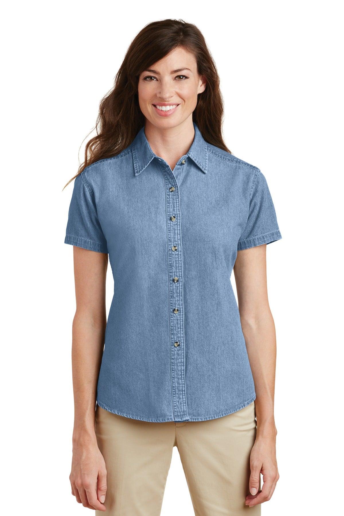 Port & Company - Ladies Short Sleeve Value Denim Shirt. LSP11 - Dresses Max