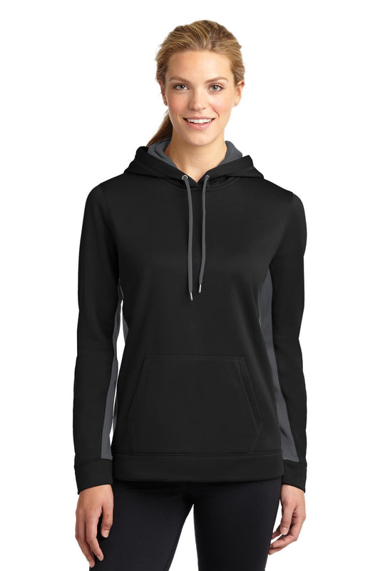 Sport-Tek Ladies Sport-Wick Fleece Colorblock Hooded Pullover. LST235 - Dresses Max