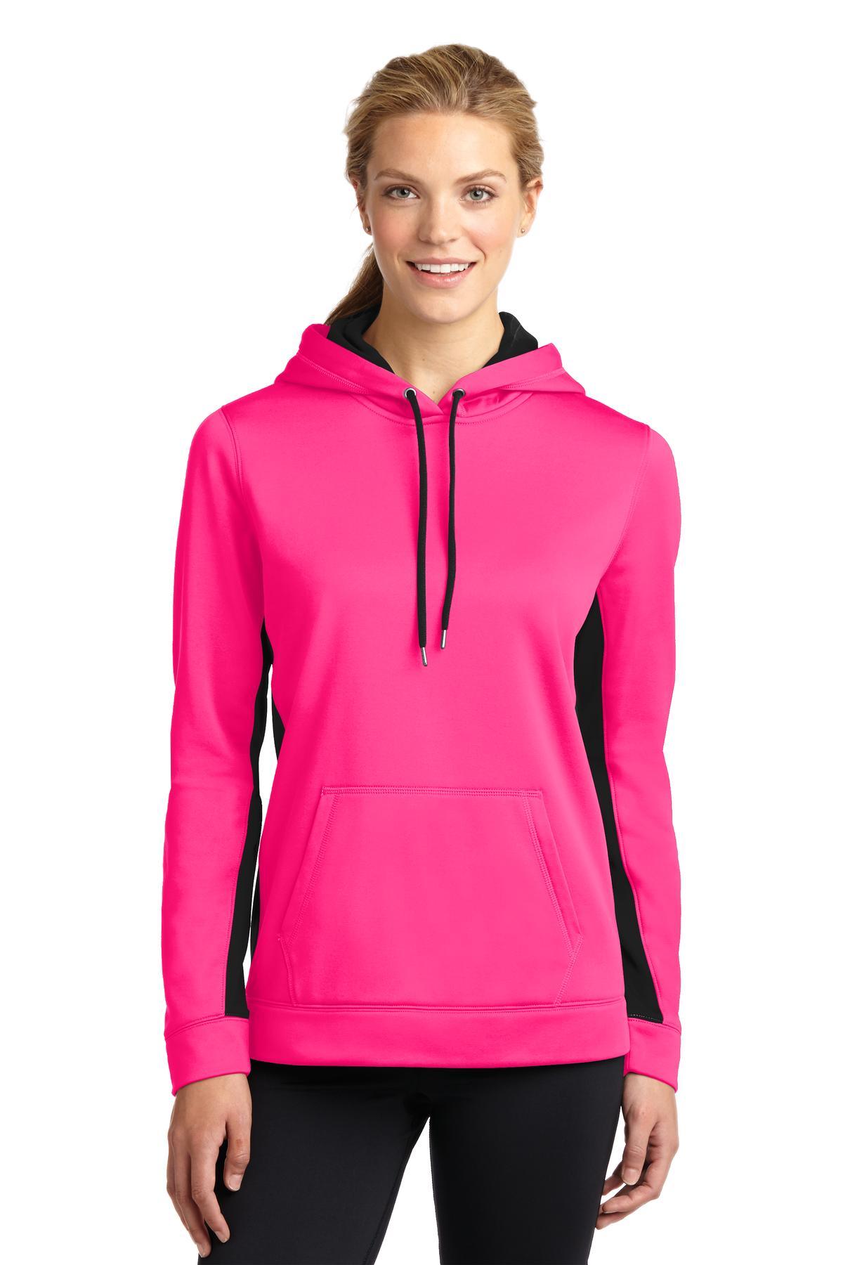 Sport-Tek Ladies Sport-Wick Fleece Colorblock Hooded Pullover. LST235 - Dresses Max