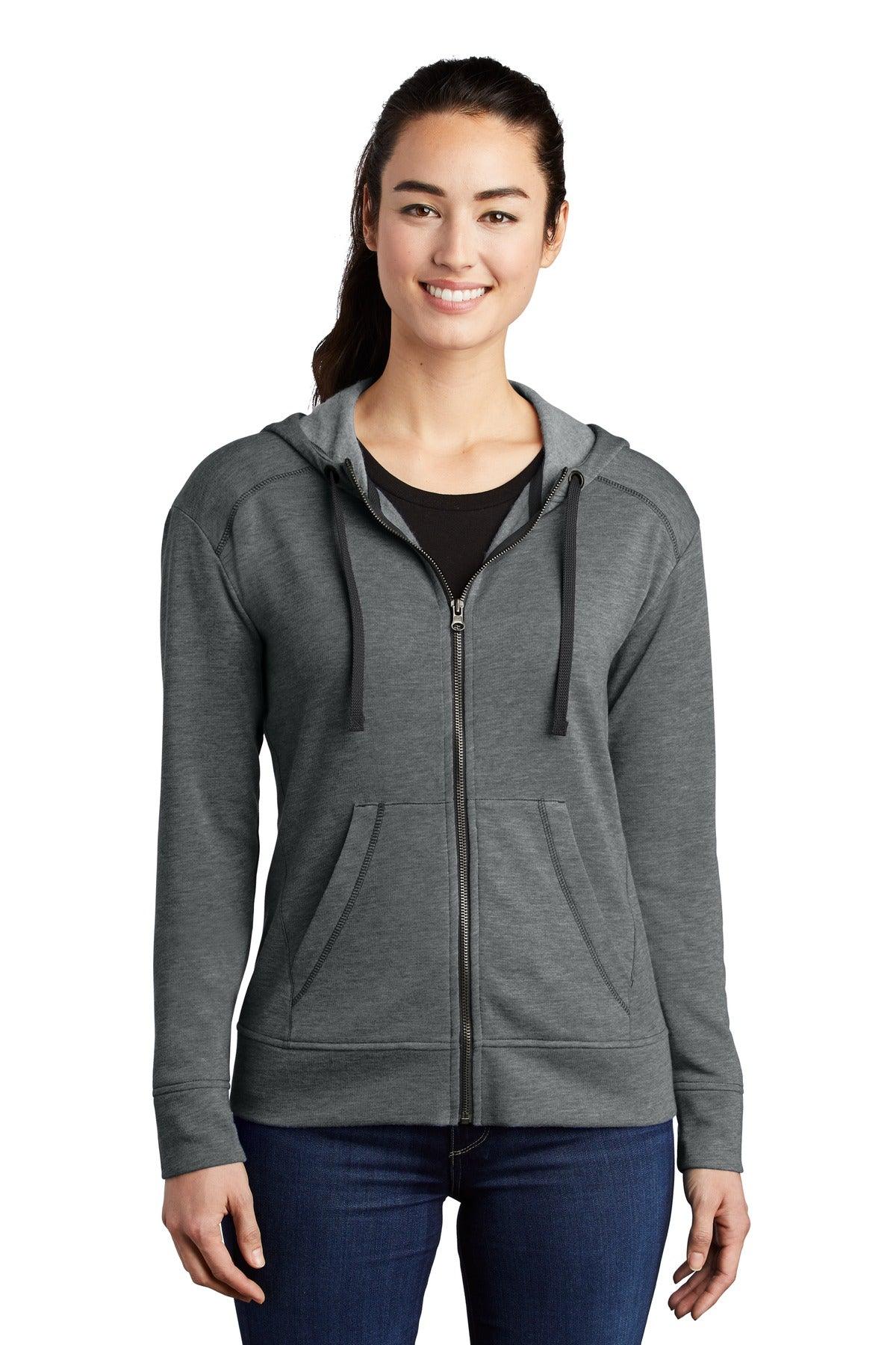 Sport-Tek Ladies PosiCharge Tri-Blend Wicking Fleece Full-Zip Hooded Jacket LST293 - Dresses Max