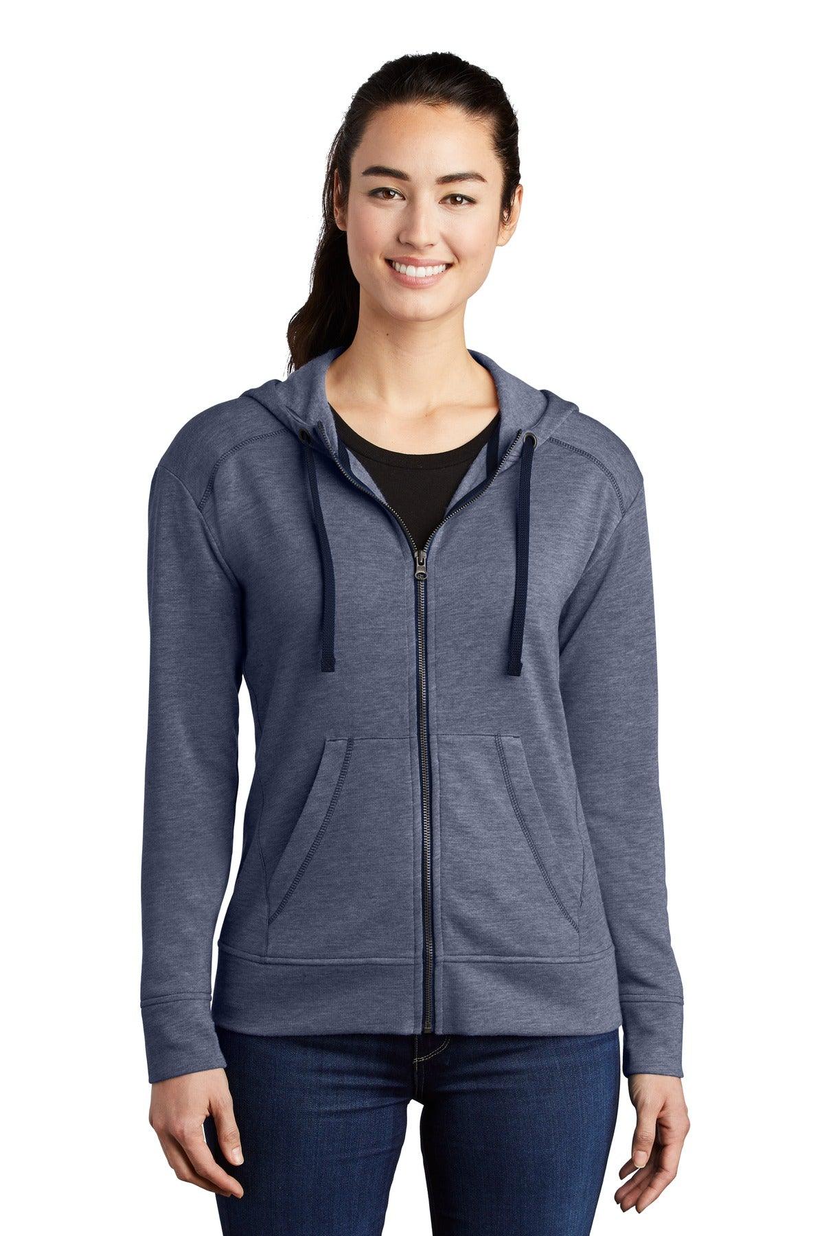 Sport-Tek Ladies PosiCharge Tri-Blend Wicking Fleece Full-Zip Hooded Jacket LST293 - Dresses Max