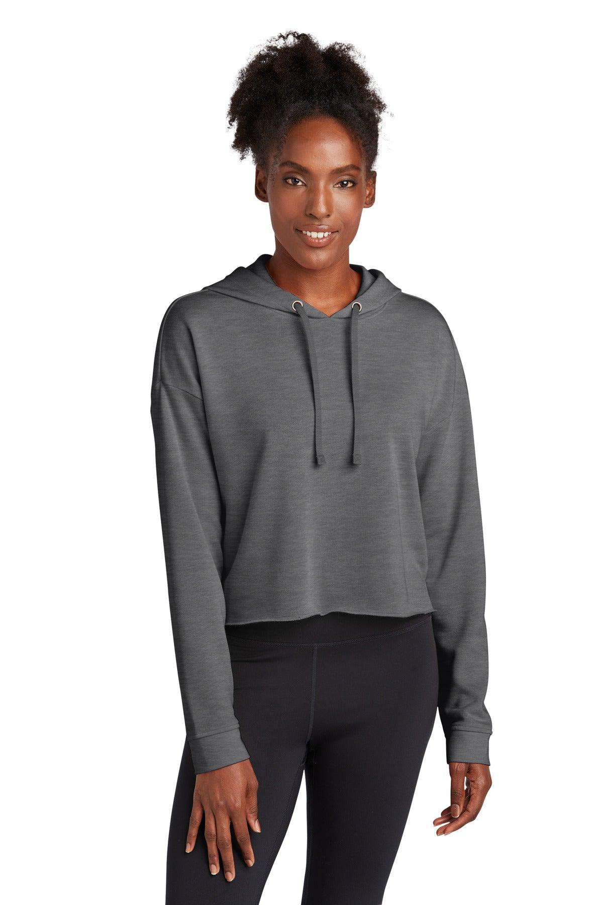 Sport-Tek Ladies PosiCharge Tri-Blend Wicking Fleece Crop Hooded Pullover LST298 - Dresses Max
