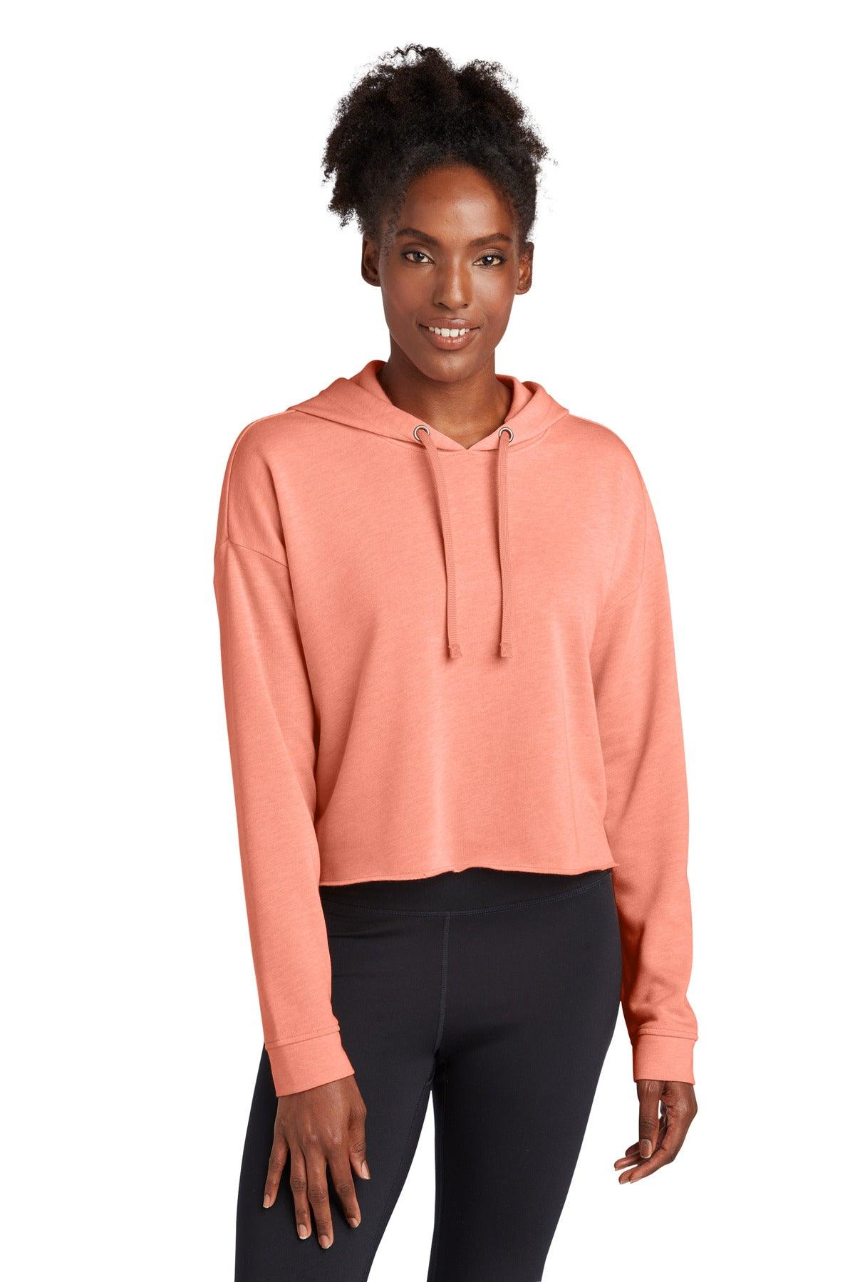 Sport-Tek Ladies PosiCharge Tri-Blend Wicking Fleece Crop Hooded Pullover LST298 - Dresses Max