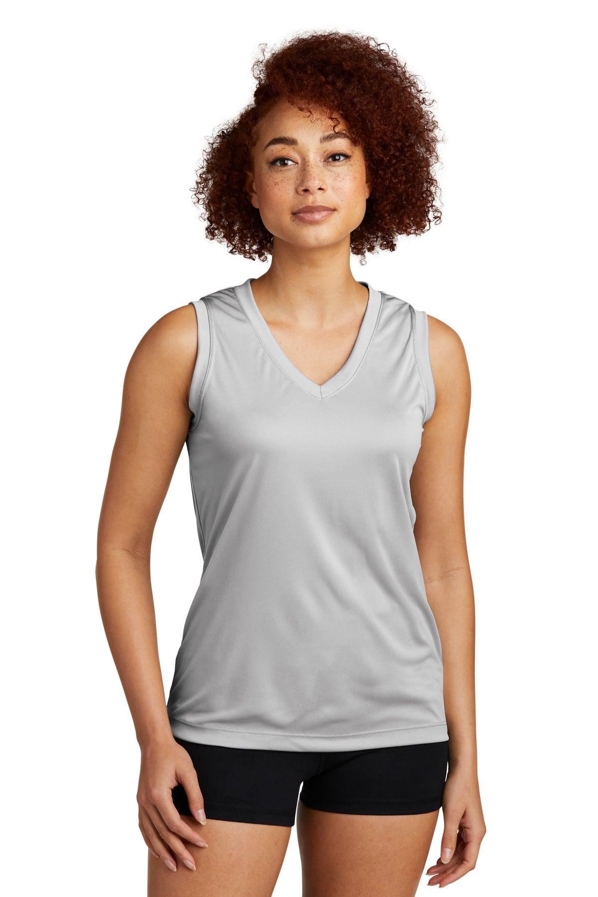 Sport-Tek Ladies Sleeveless PosiCharge Competitor V-Neck Tee. LST352 - Dresses Max