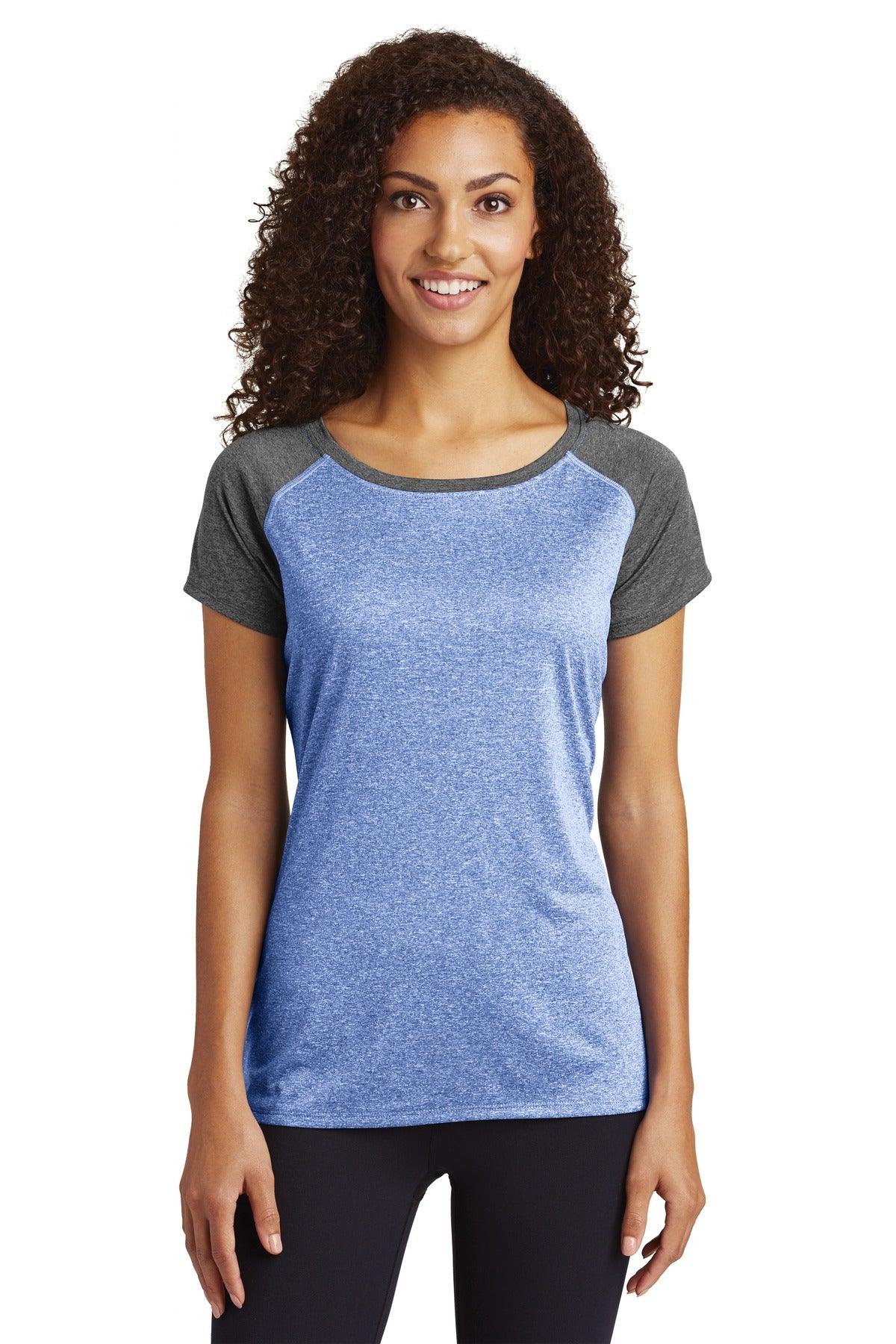Sport-Tek Ladies Heather-On-Heather Contender Scoop Neck Tee. LST362 - Dresses Max