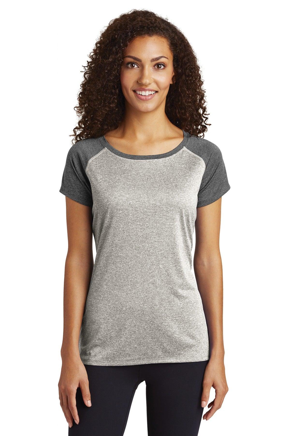 Sport-Tek Ladies Heather-On-Heather Contender Scoop Neck Tee. LST362 - Dresses Max