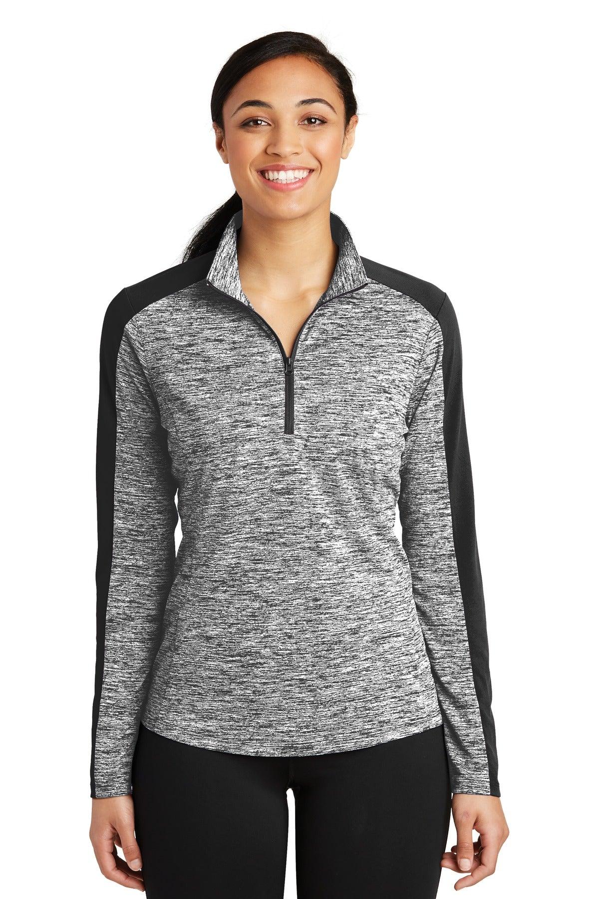 Sport-Tek Ladies PosiCharge Electric Heather Colorblock 1/4-Zip Pullover. LST397 - Dresses Max