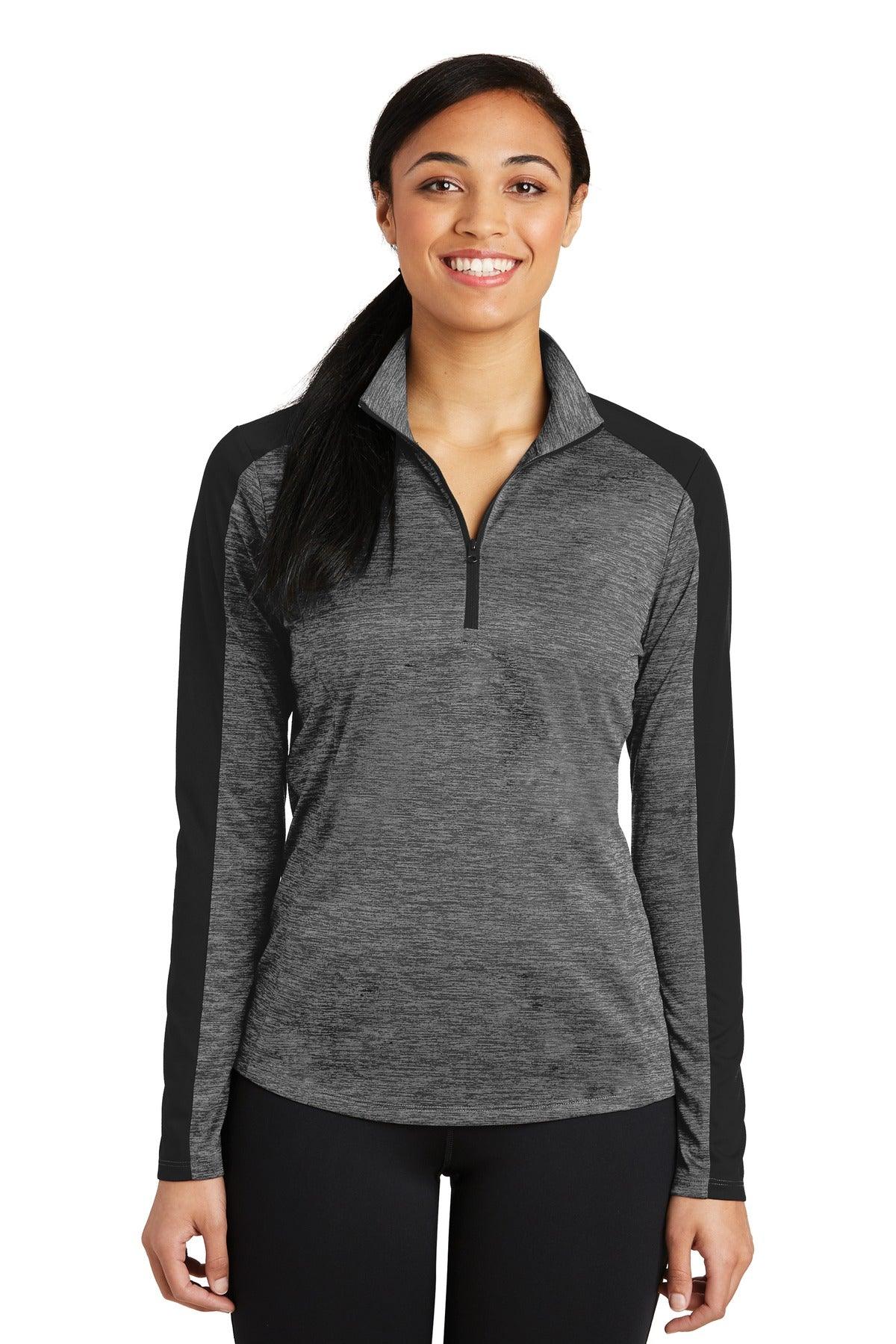Sport-Tek Ladies PosiCharge Electric Heather Colorblock 1/4-Zip Pullover. LST397 - Dresses Max