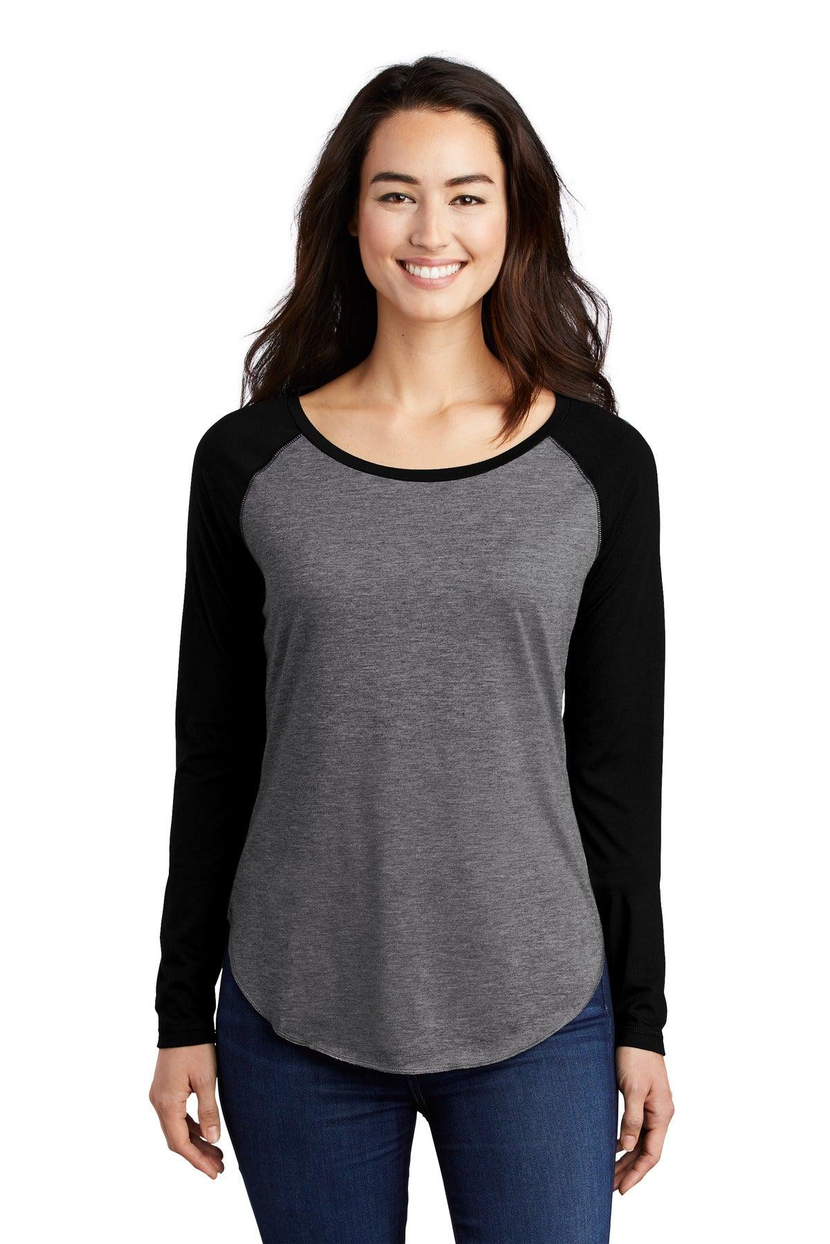 Sport-Tek Ladies PosiCharge Long Sleeve Tri-Blend Wicking Scoop Neck Raglan Tee LST400LS - Dresses Max