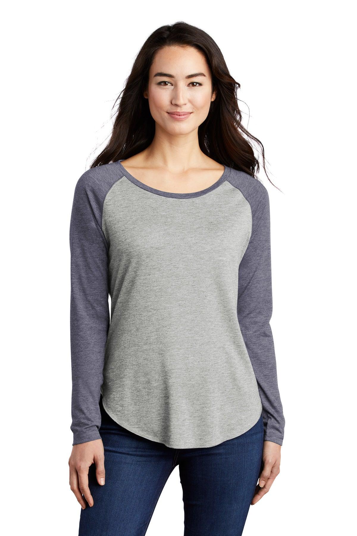 Sport-Tek Ladies PosiCharge Long Sleeve Tri-Blend Wicking Scoop Neck Raglan Tee LST400LS - Dresses Max
