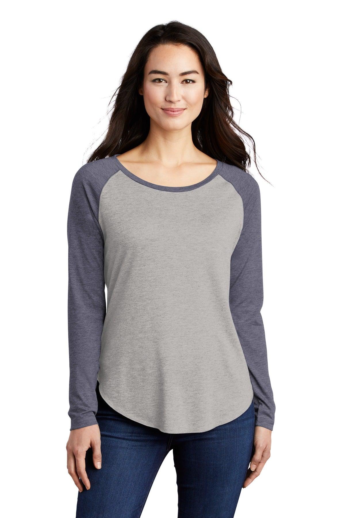 Sport-Tek Ladies PosiCharge Long Sleeve Tri-Blend Wicking Scoop Neck Raglan Tee LST400LS - Dresses Max