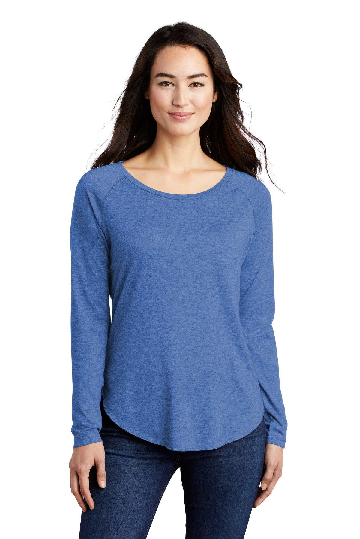 Sport-Tek Ladies PosiCharge Long Sleeve Tri-Blend Wicking Scoop Neck Raglan Tee LST400LS - Dresses Max