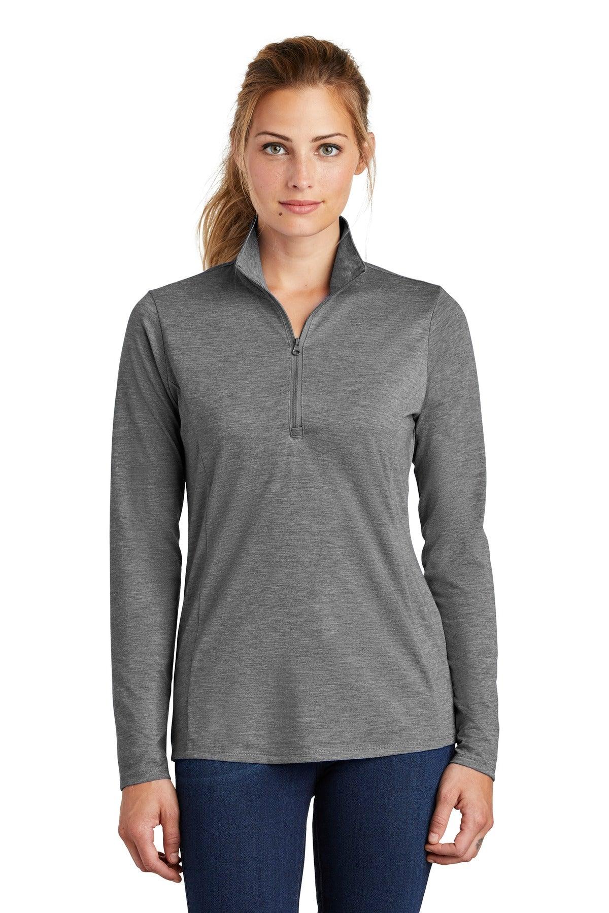 Sport-Tek Ladies PosiCharge Tri-Blend Wicking 1/4-Zip Pullover. LST407 - Dresses Max