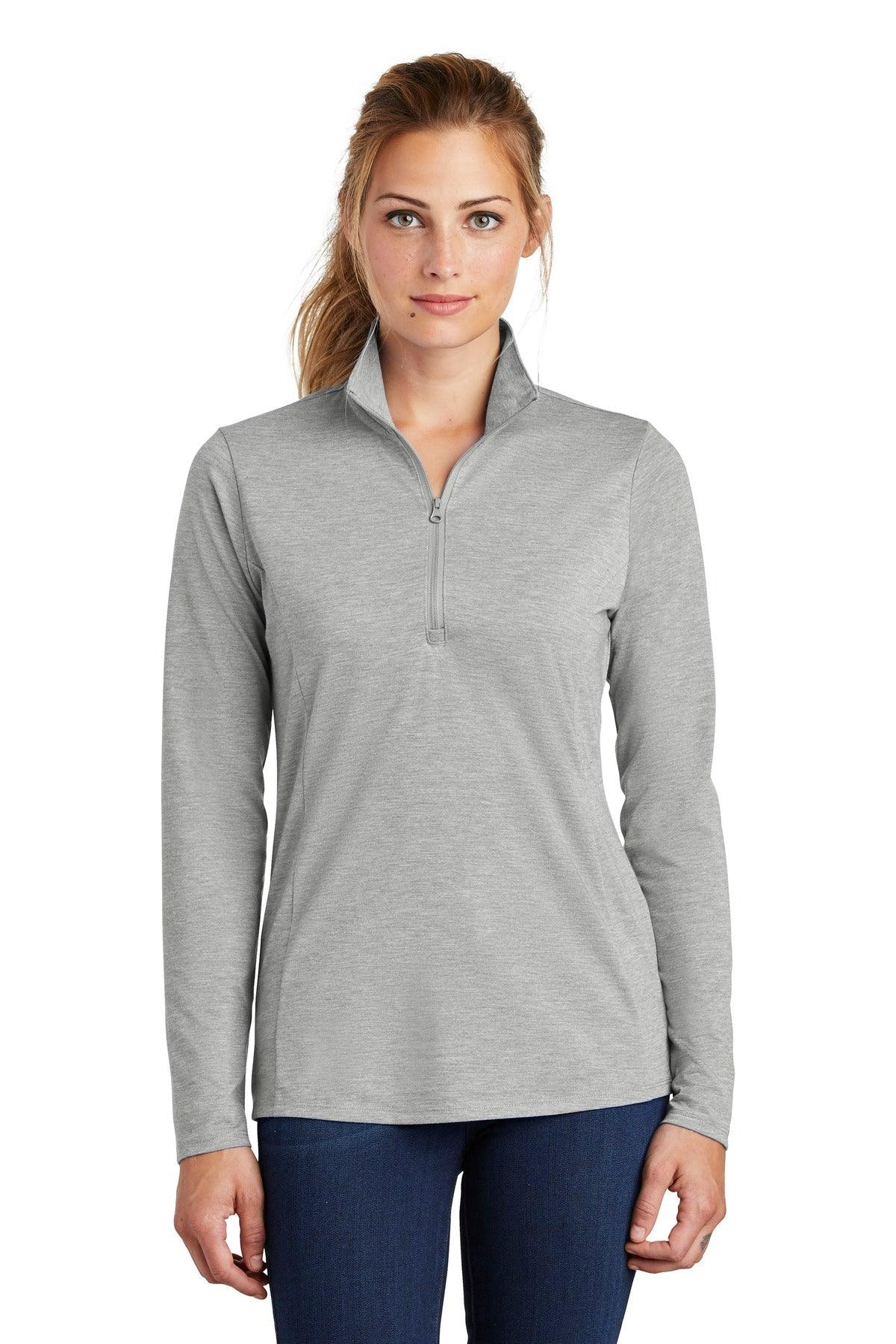 Sport-Tek Ladies PosiCharge Tri-Blend Wicking 1/4-Zip Pullover. LST407 - Dresses Max