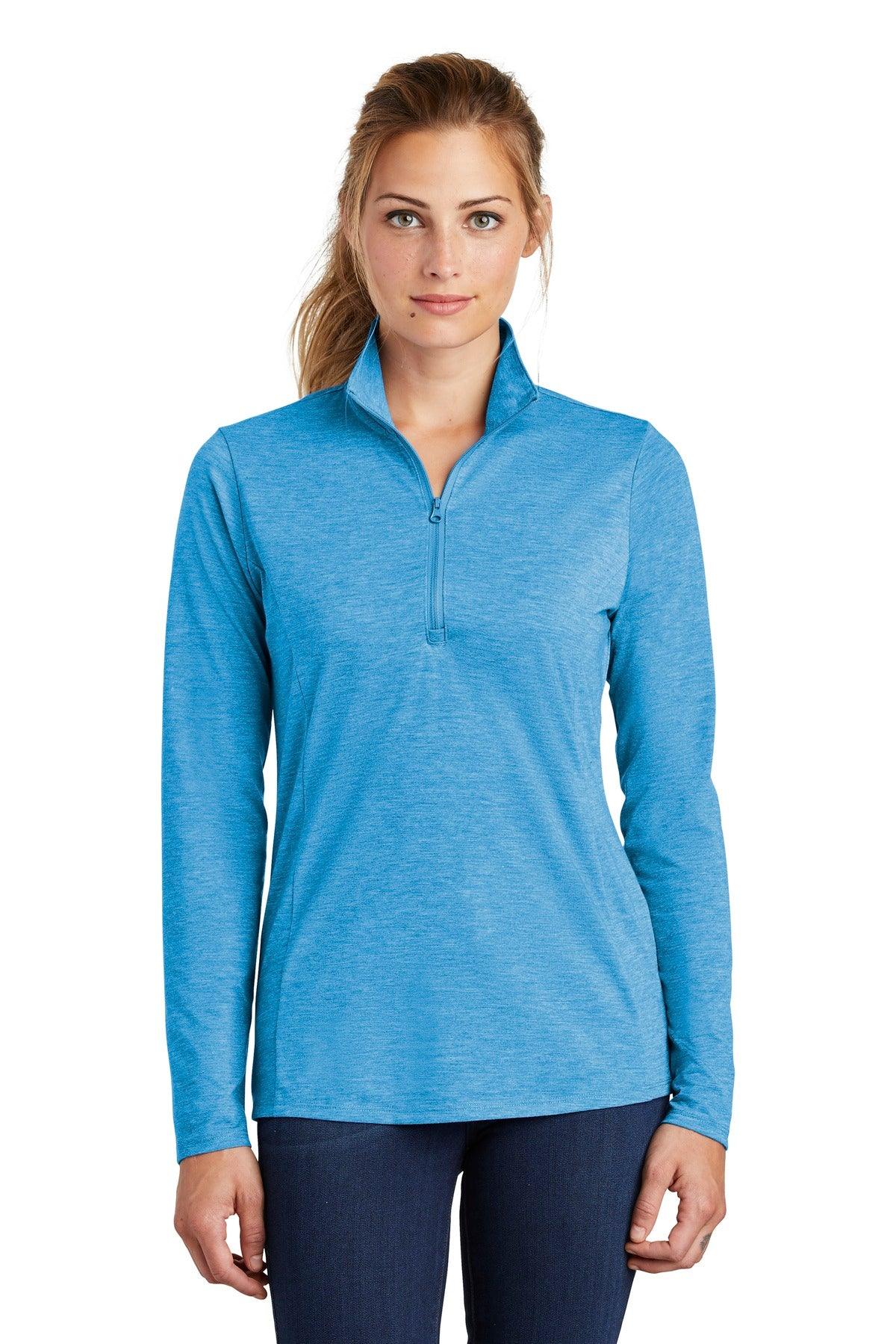 Sport-Tek Ladies PosiCharge Tri-Blend Wicking 1/4-Zip Pullover. LST407 - Dresses Max