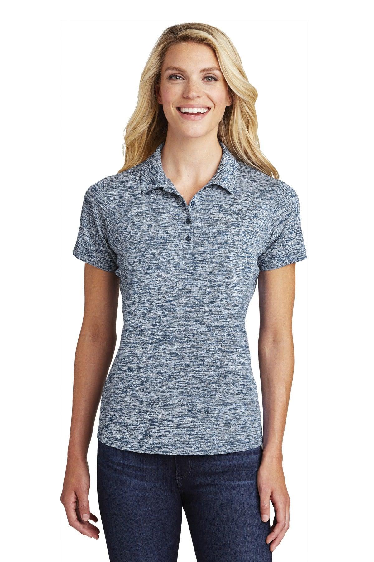 Sport-Tek Ladies PosiCharge Electric Heather Polo. LST590 - Dresses Max