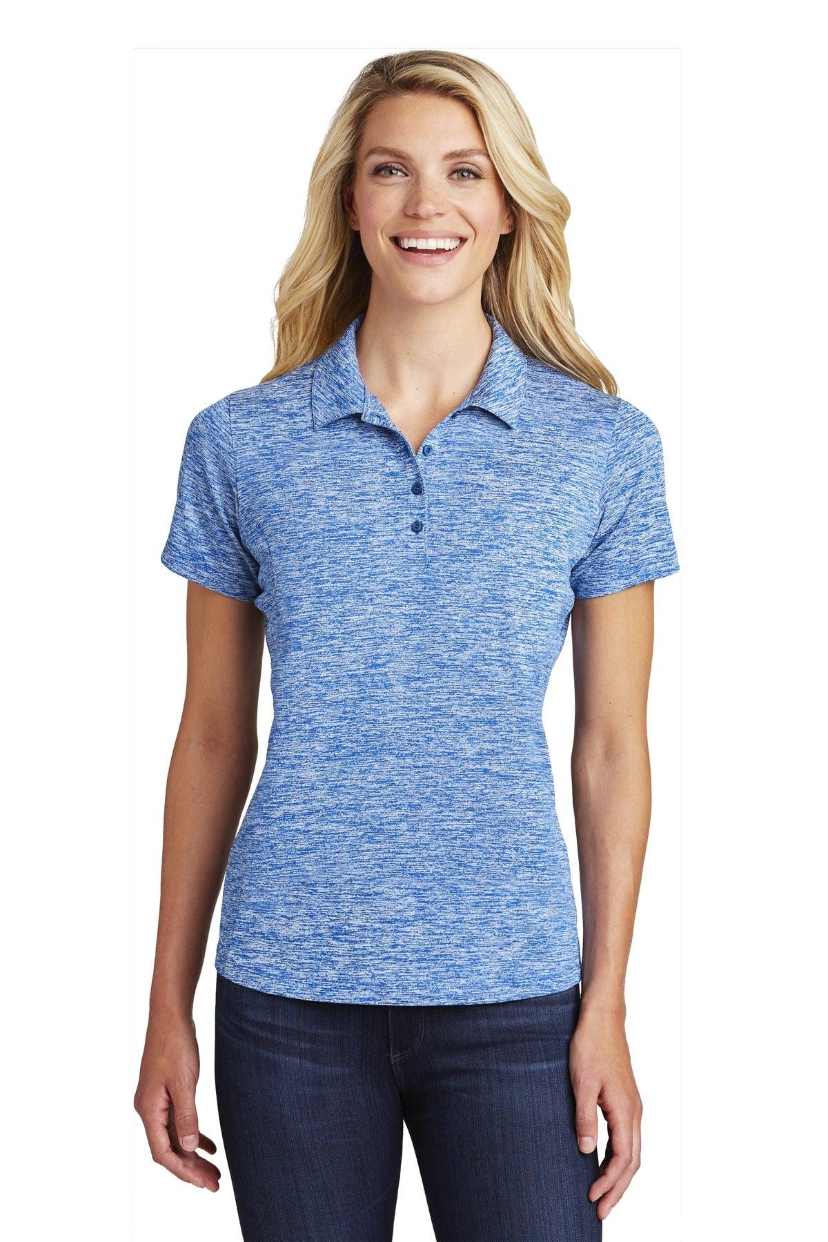 Sport-Tek Ladies PosiCharge Electric Heather Polo. LST590 - Dresses Max