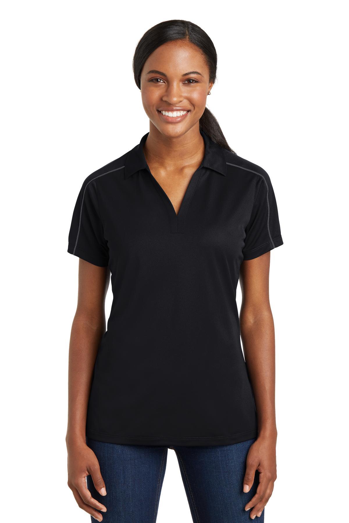 Sport-Tek Ladies Micropique Sport-Wick Piped Polo. LST653 - Dresses Max