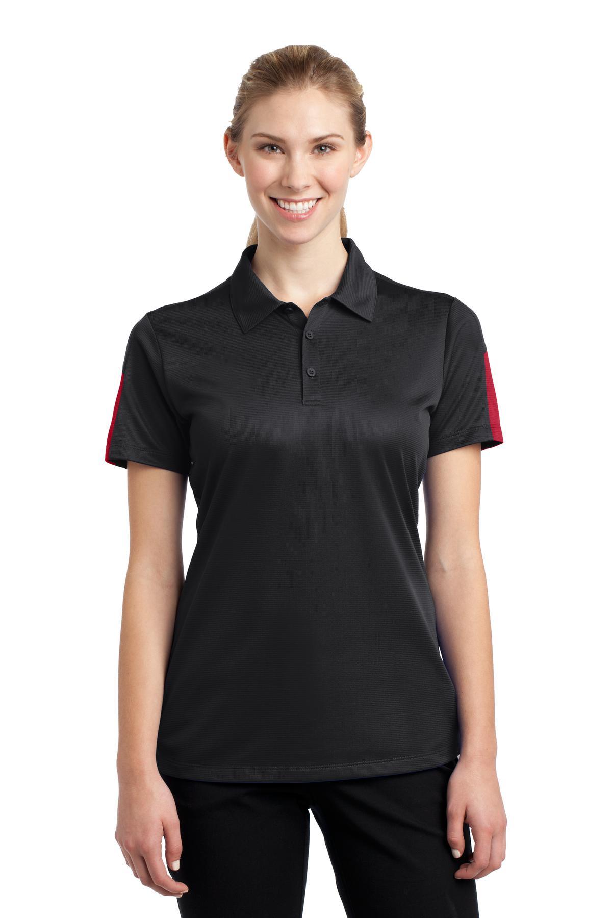 Sport-Tek Ladies PosiCharge Active Textured Colorblock Polo. LST695 - Dresses Max