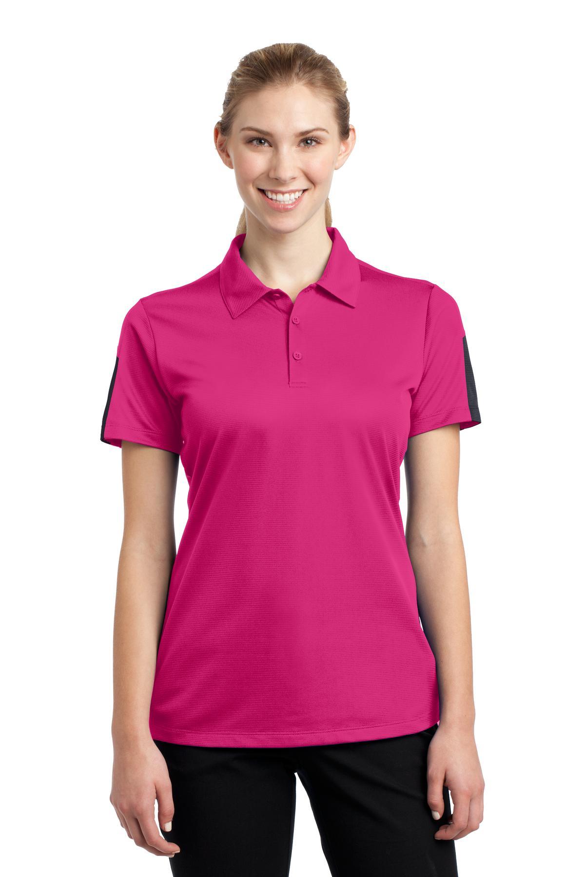 Sport-Tek Ladies PosiCharge Active Textured Colorblock Polo. LST695 - Dresses Max