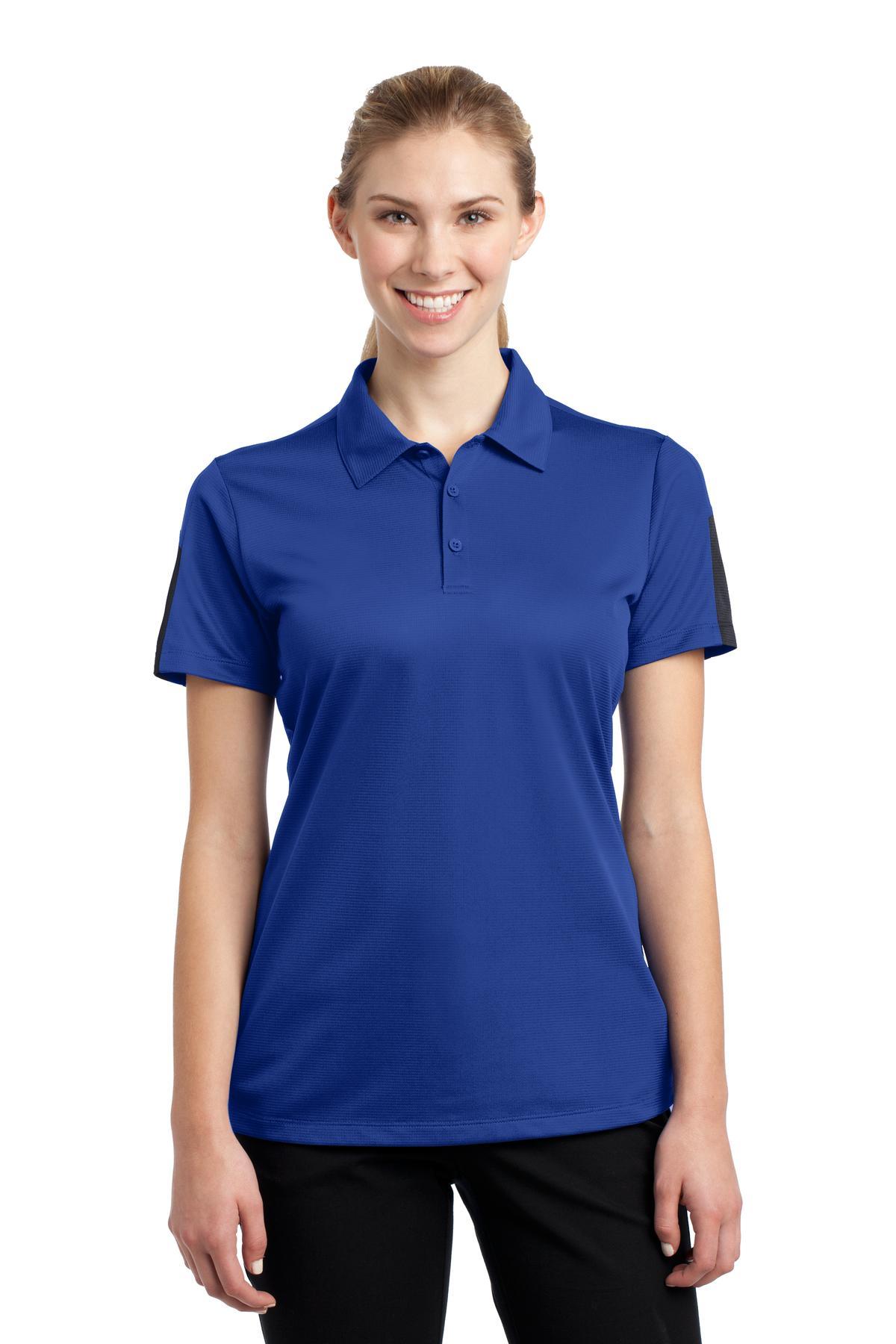 Sport-Tek Ladies PosiCharge Active Textured Colorblock Polo. LST695 - Dresses Max