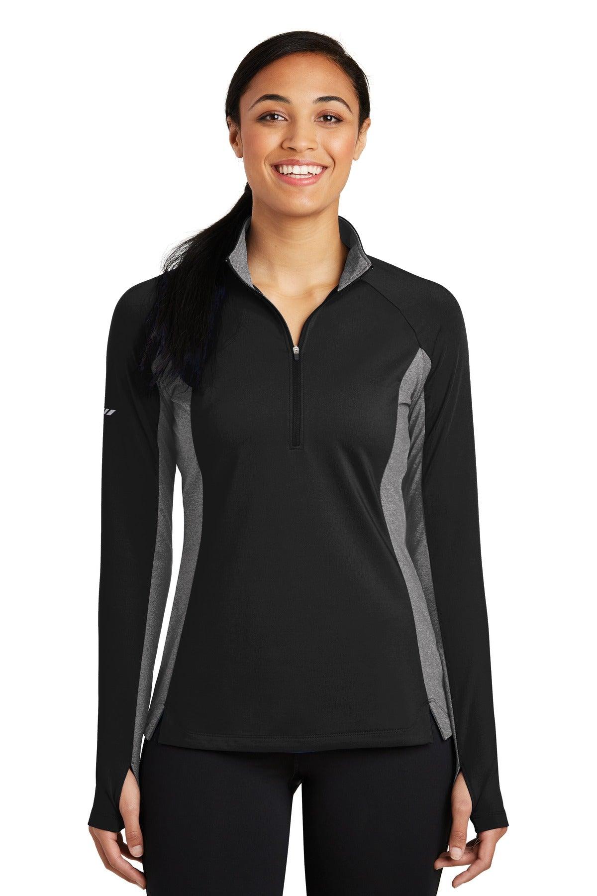 Sport-Tek Ladies Sport-Wick Stretch Contrast 1/2-Zip Pullover. LST854 - Dresses Max