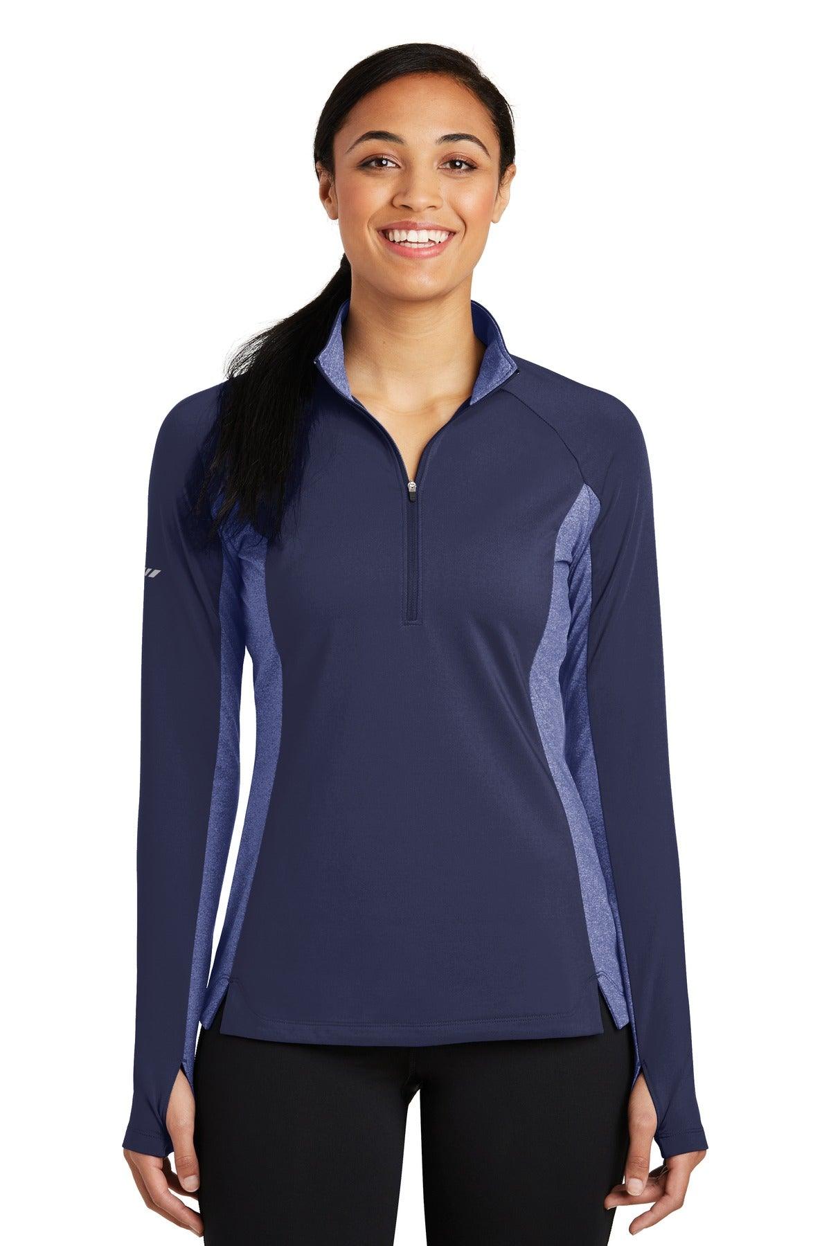 Sport-Tek Ladies Sport-Wick Stretch Contrast 1/2-Zip Pullover. LST854 - Dresses Max