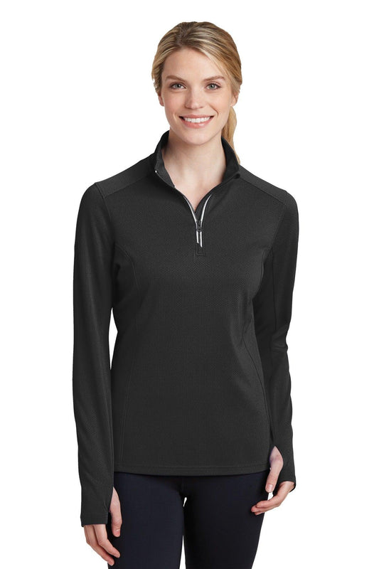 Sport-Tek Ladies Sport-Wick Textured 1/4-Zip Pullover. LST860 - Dresses Max