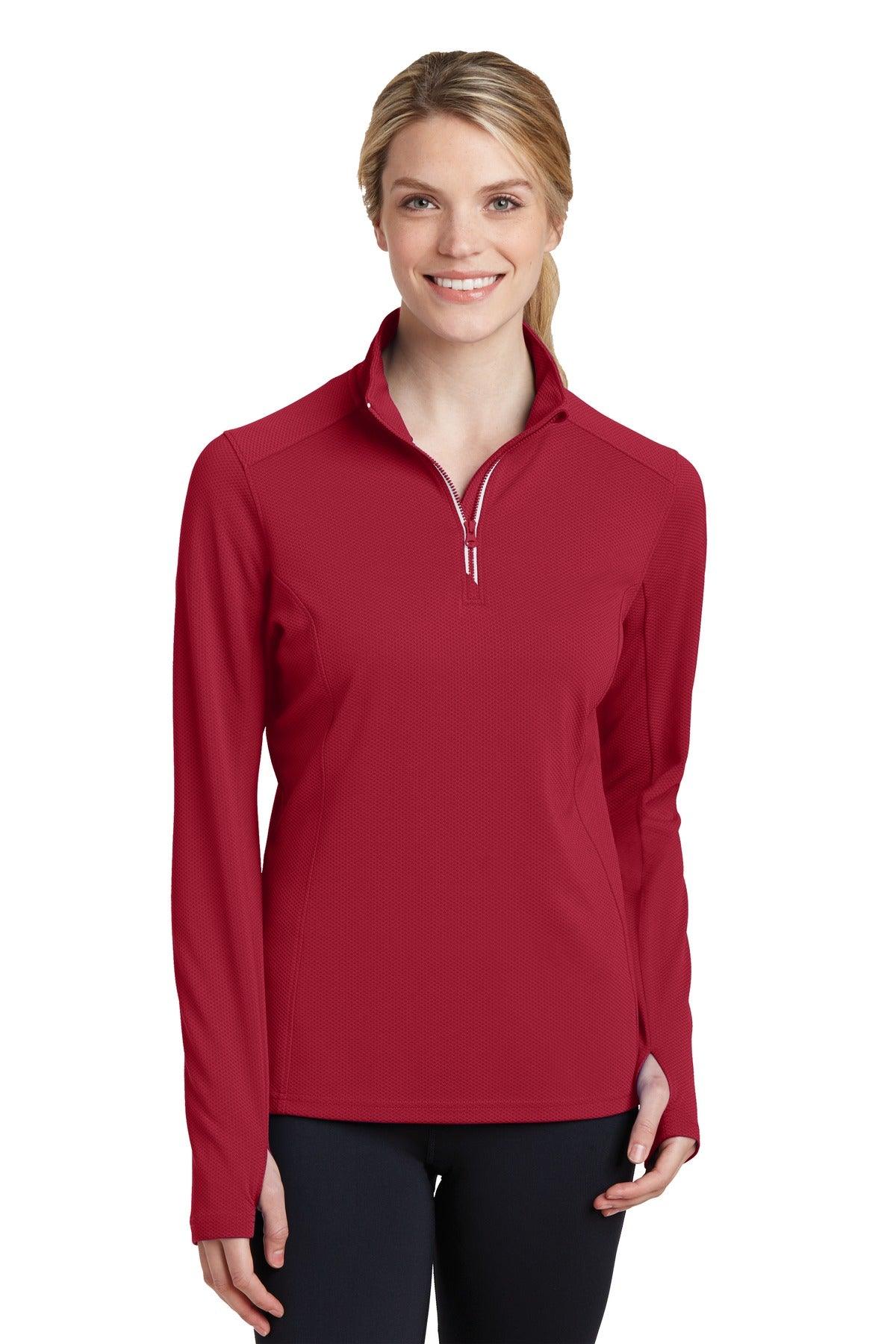 Sport-Tek Ladies Sport-Wick Textured 1/4-Zip Pullover. LST860 - Dresses Max