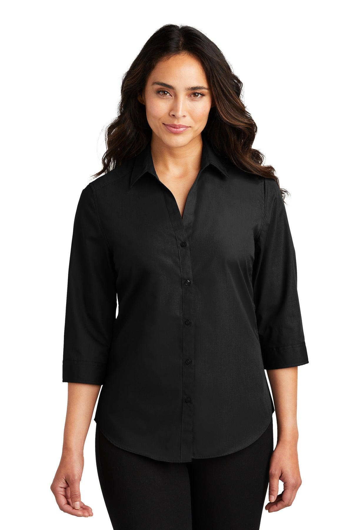 Port Authority Ladies 3/4-Sleeve Carefree Poplin Shirt. LW102 - Dresses Max
