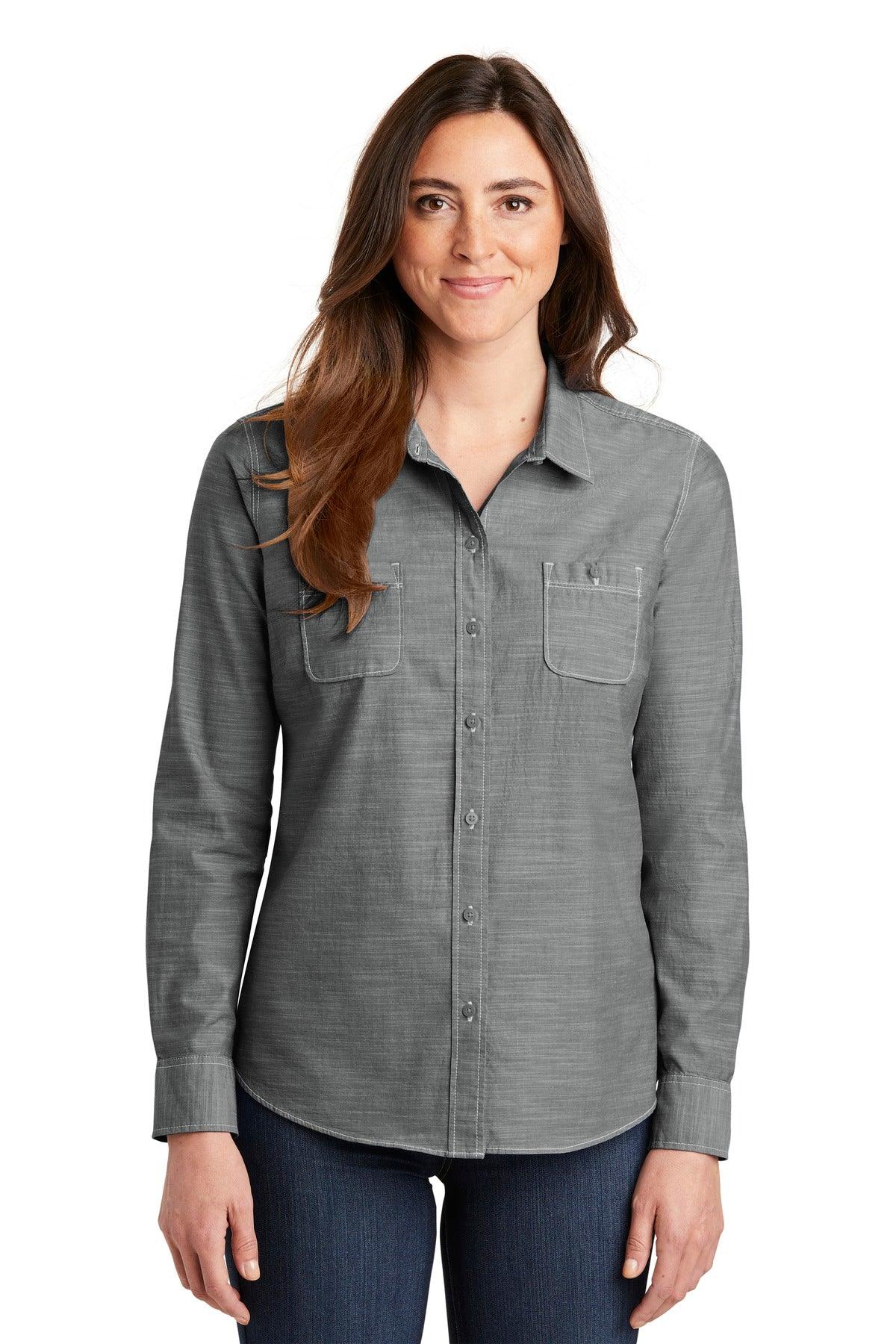 Port Authority Ladies Slub Chambray Shirt. LW380 - Dresses Max