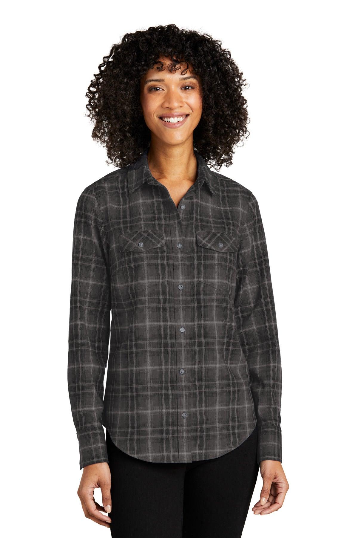 Port Authority Ladies Long Sleeve Ombre Plaid Shirt LW672 - Dresses Max