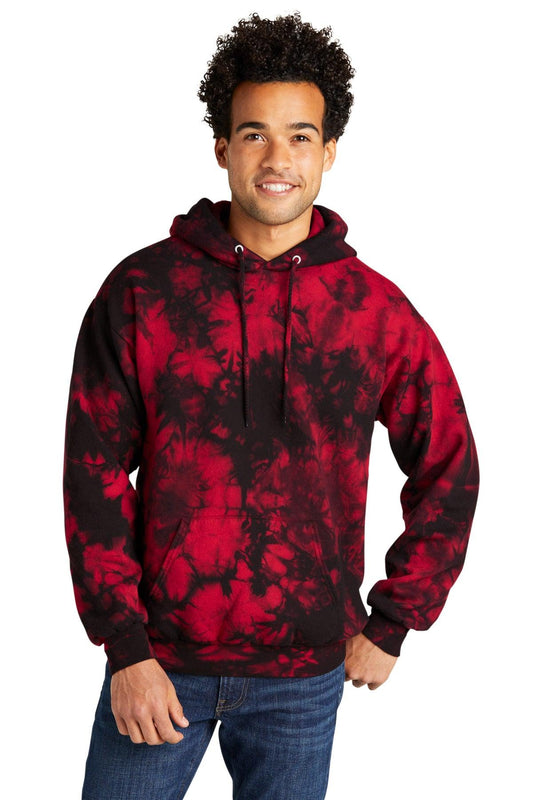 Port & Company Crystal Tie-Dye Pullover Hoodie PC144 - Dresses Max