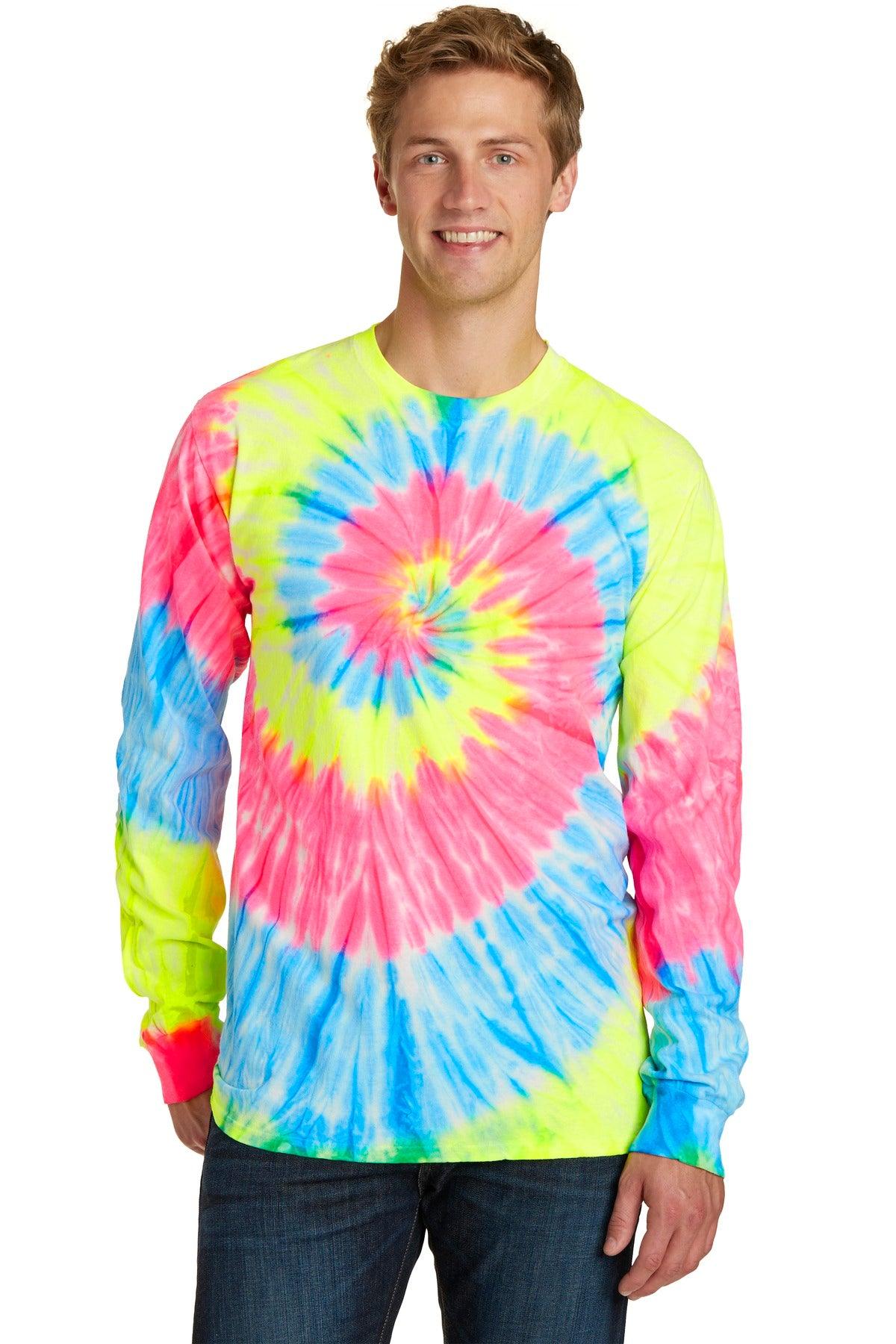 Port & Company Tie-Dye Long Sleeve Tee. PC147LS - Dresses Max