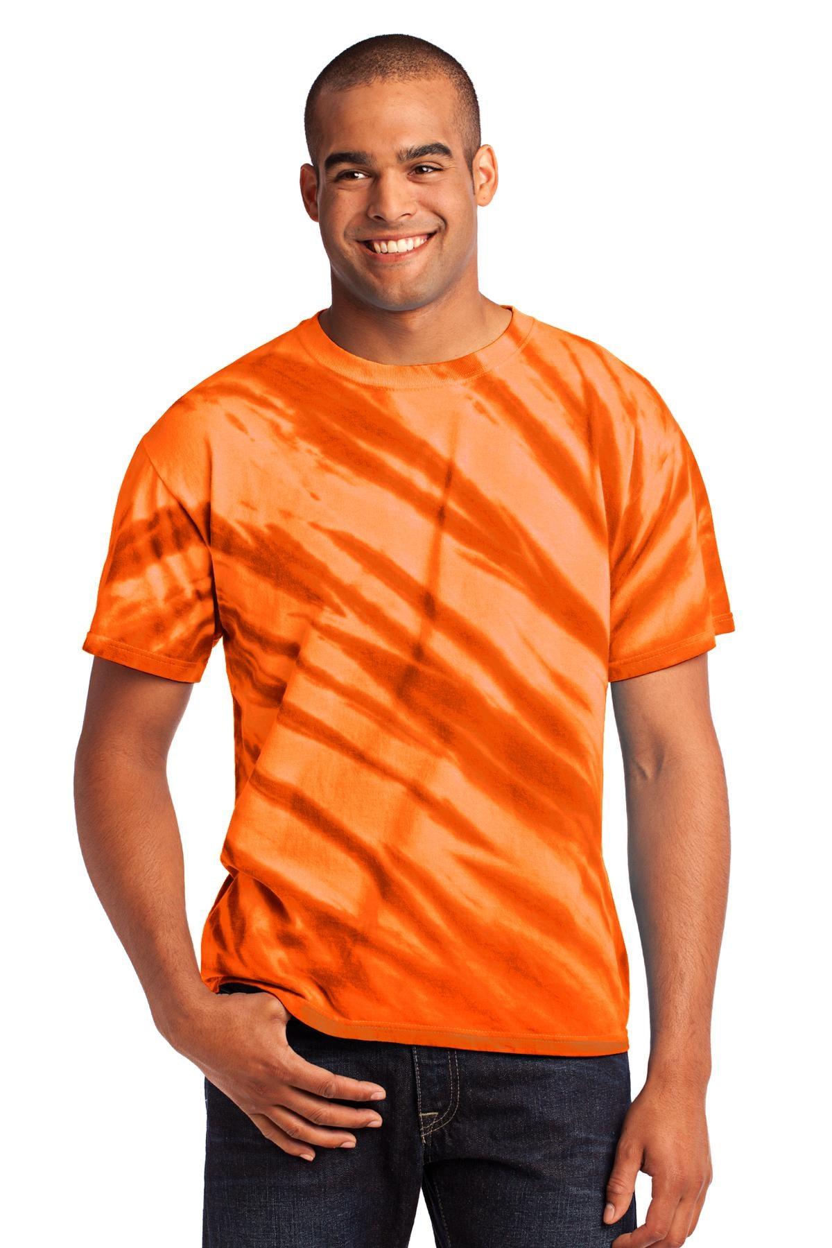 Port & Company - Tiger Stripe Tie-Dye Tee. PC148 - Dresses Max