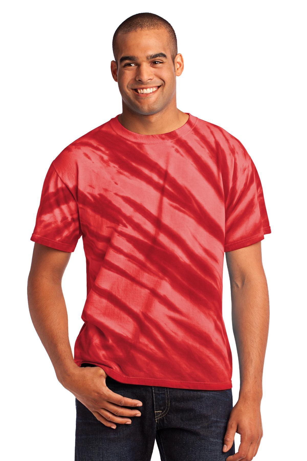 Port & Company - Tiger Stripe Tie-Dye Tee. PC148 - Dresses Max