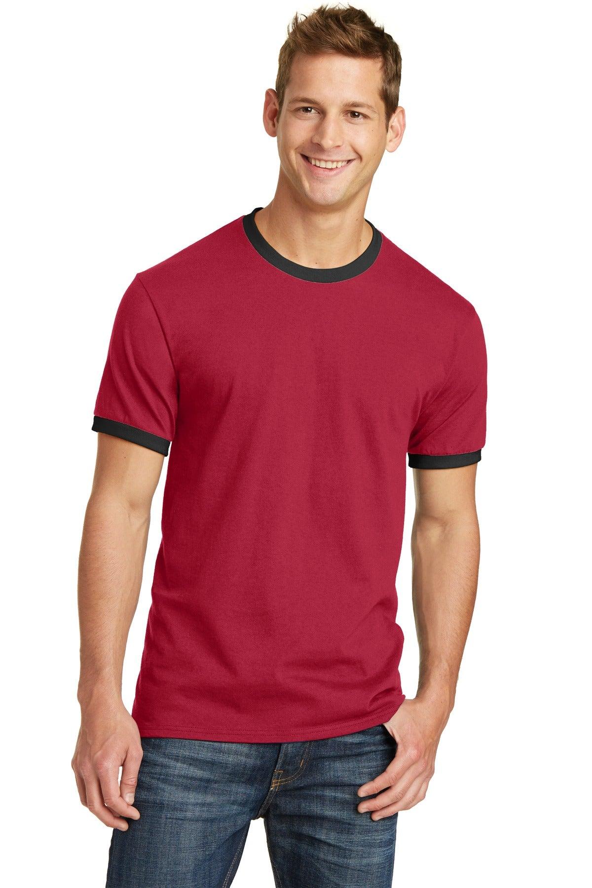 Port & Company Core Cotton Ringer Tee. PC54R - Dresses Max