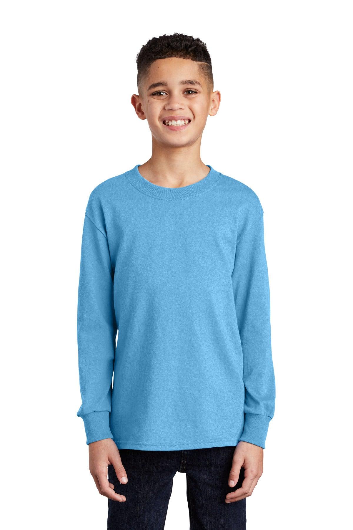 Port & Company Youth Long Sleeve Core Cotton Tee. PC54YLS - Dresses Max