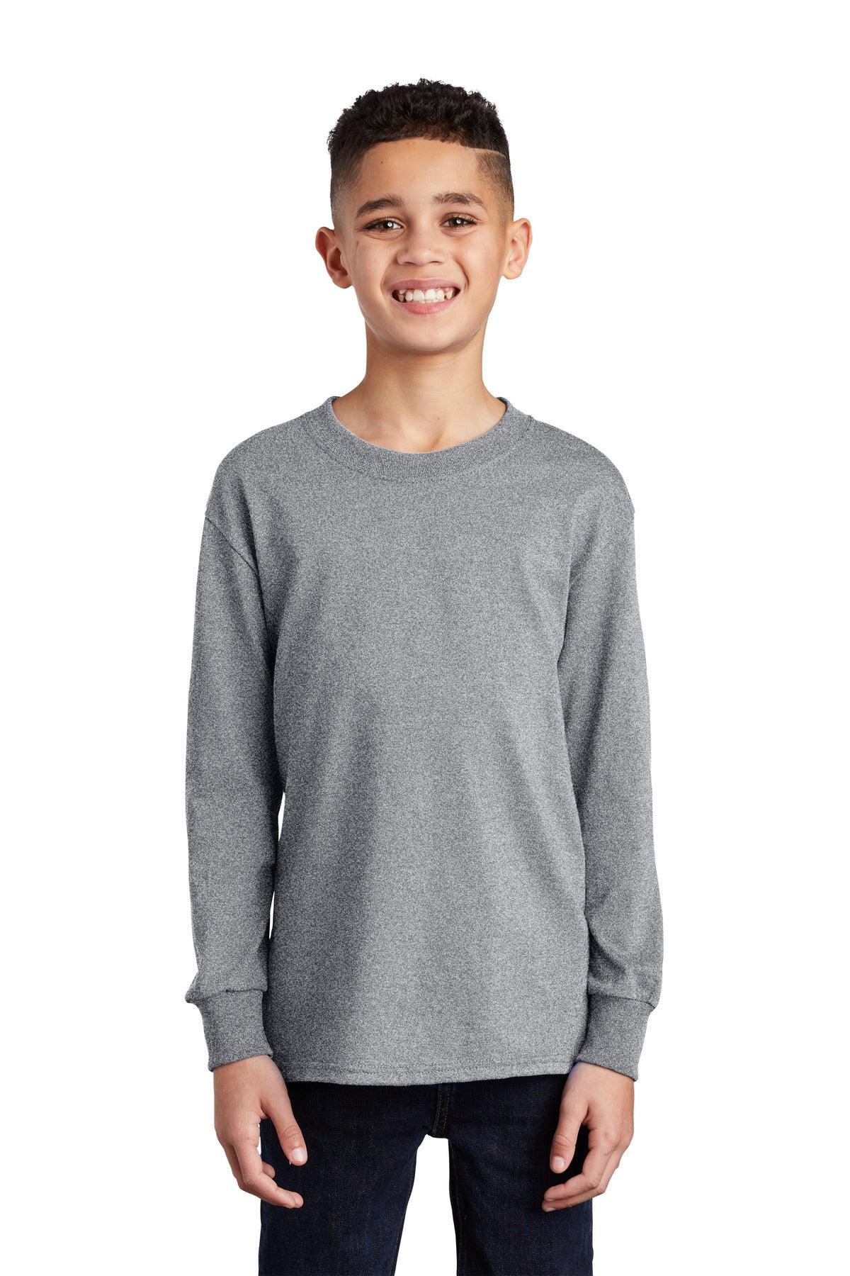 Port & Company Youth Long Sleeve Core Cotton Tee. PC54YLS - Dresses Max