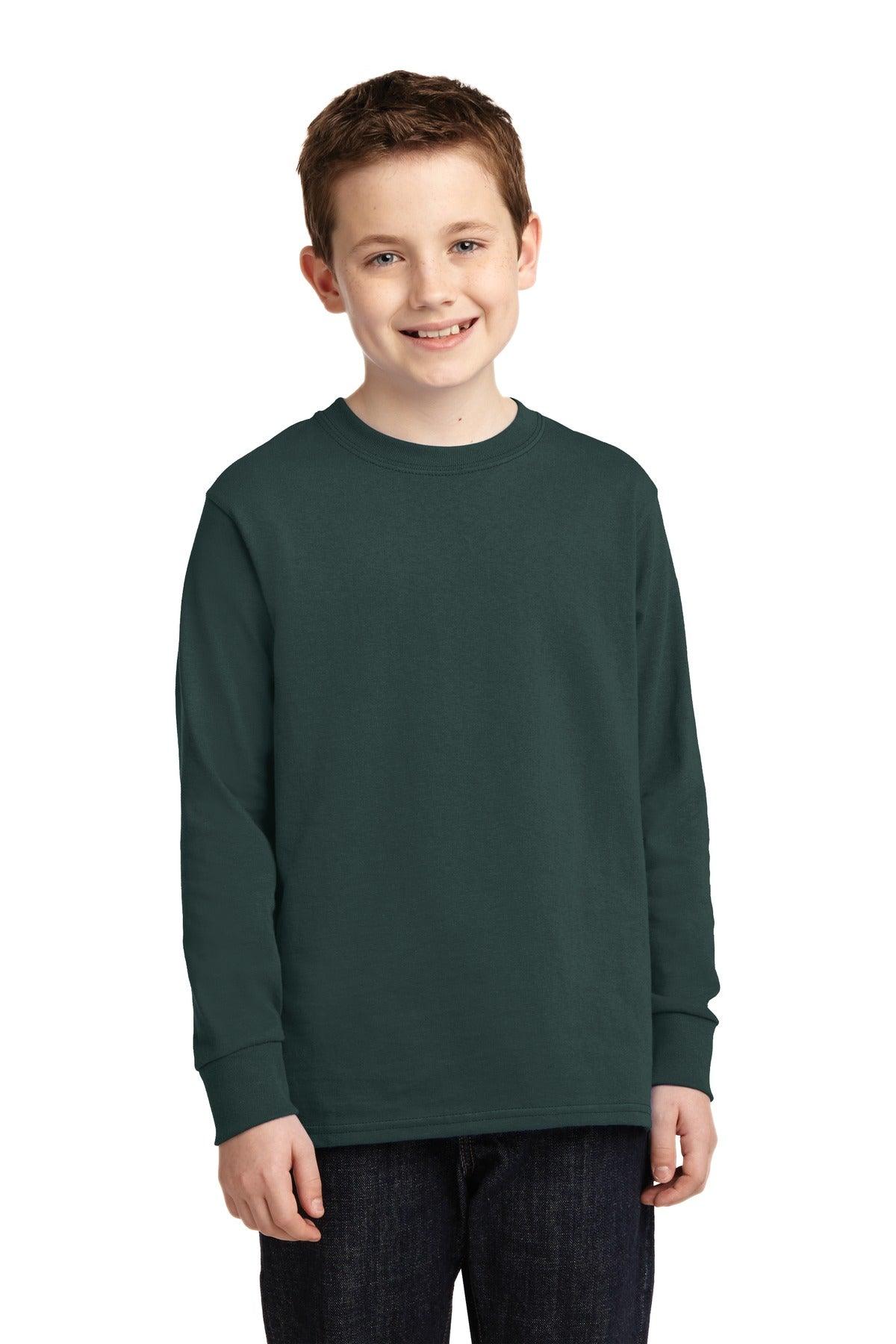 Port & Company Youth Long Sleeve Core Cotton Tee. PC54YLS - Dresses Max