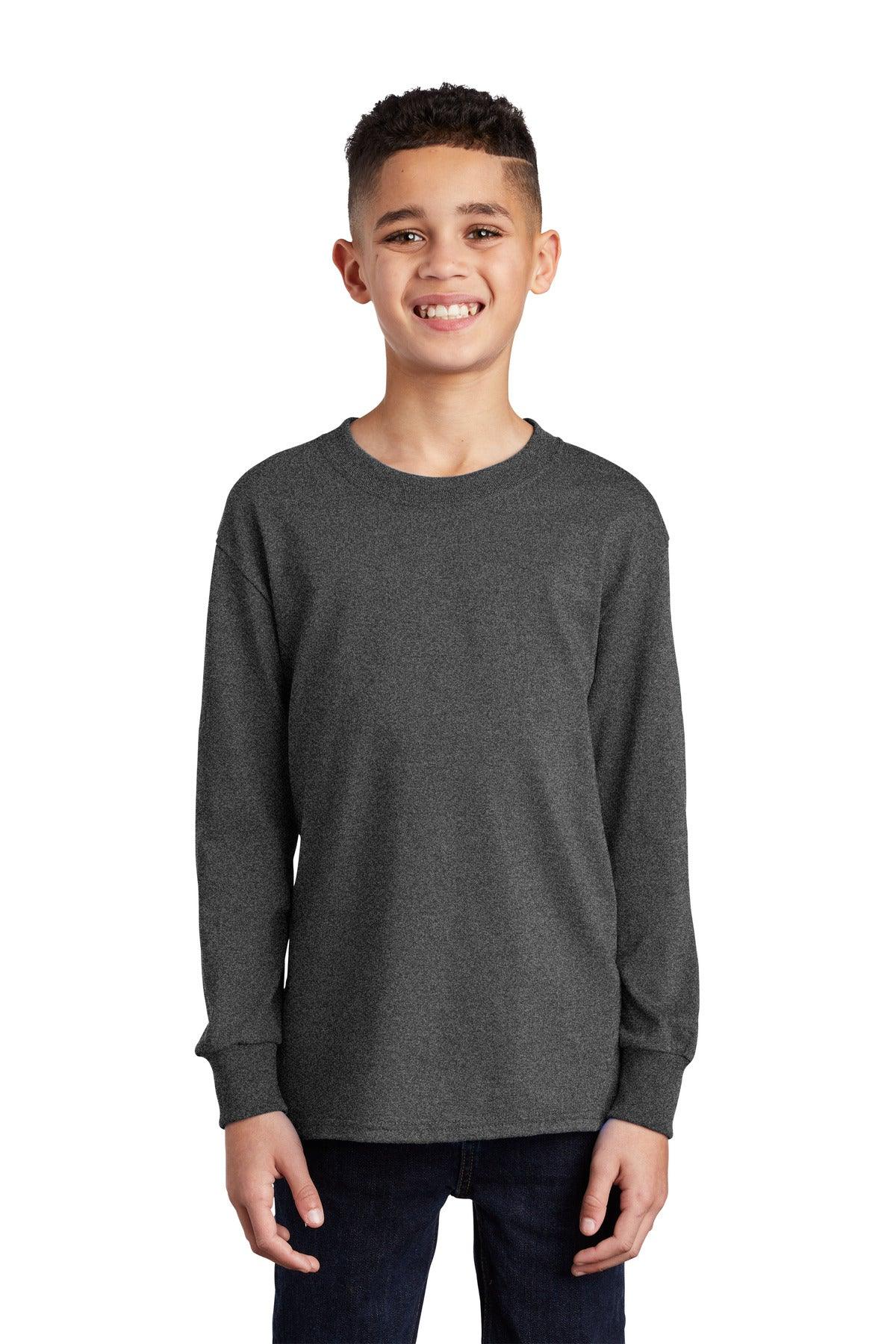 Port & Company Youth Long Sleeve Core Cotton Tee. PC54YLS - Dresses Max