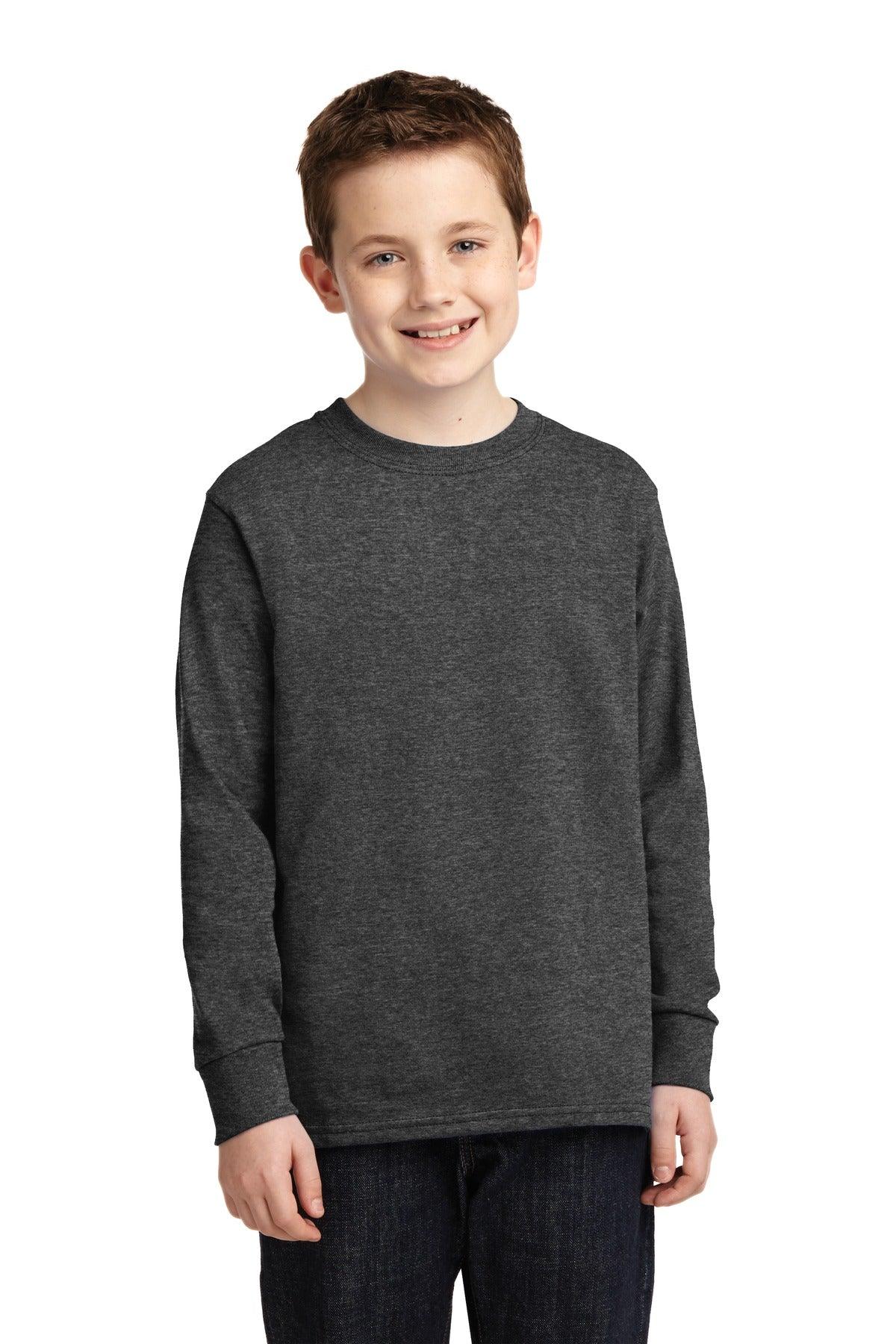 Port & Company Youth Long Sleeve Core Cotton Tee. PC54YLS - Dresses Max