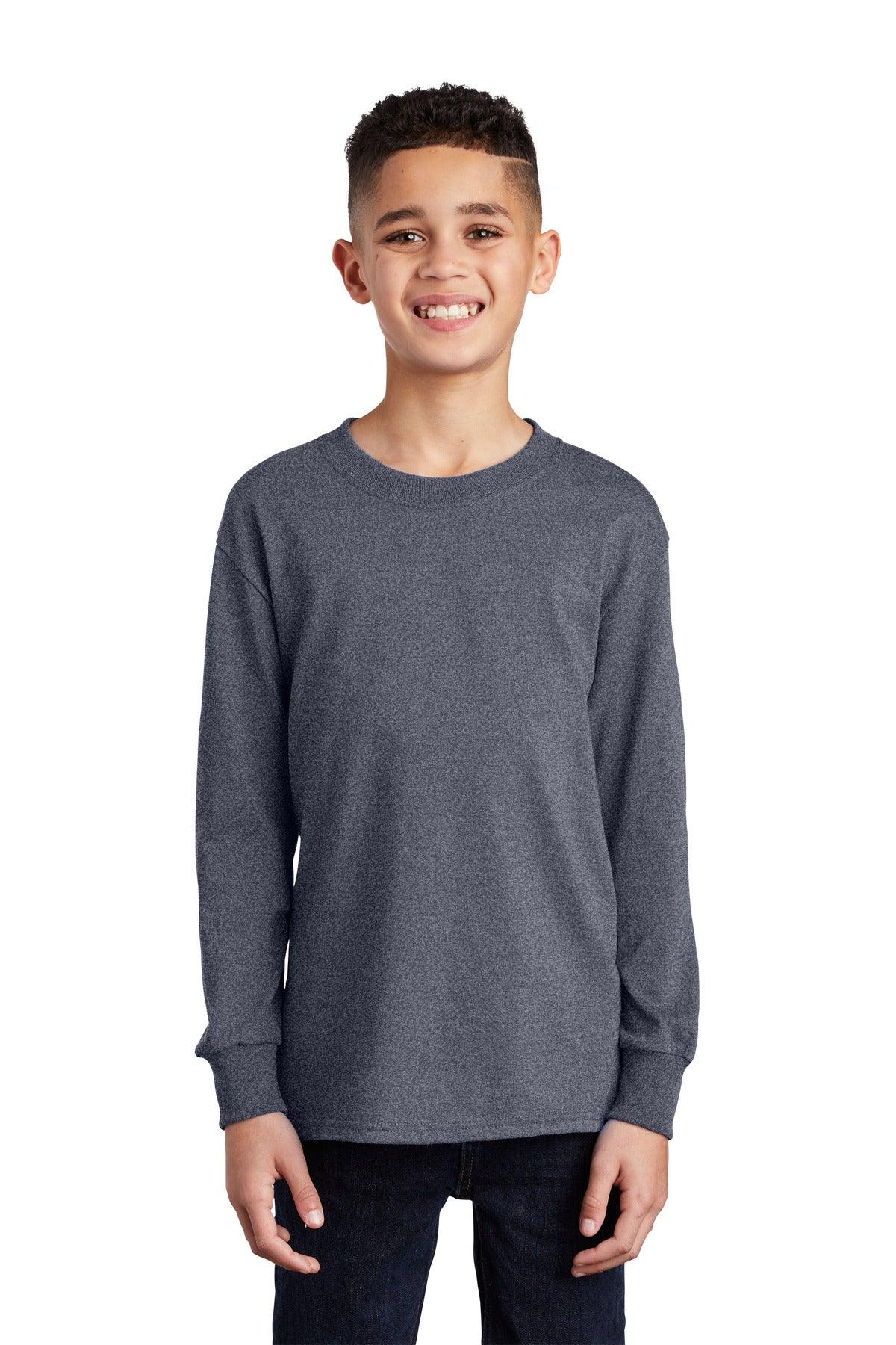 Port & Company Youth Long Sleeve Core Cotton Tee. PC54YLS - Dresses Max