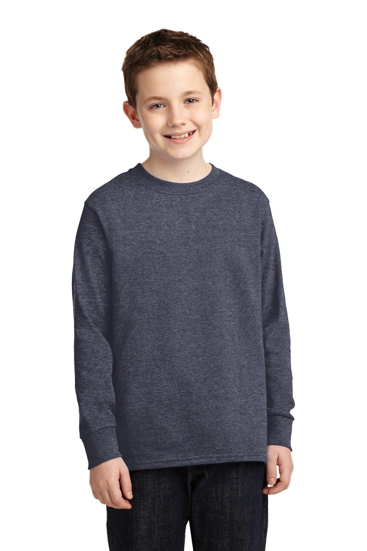 Port & Company Youth Long Sleeve Core Cotton Tee. PC54YLS - Dresses Max