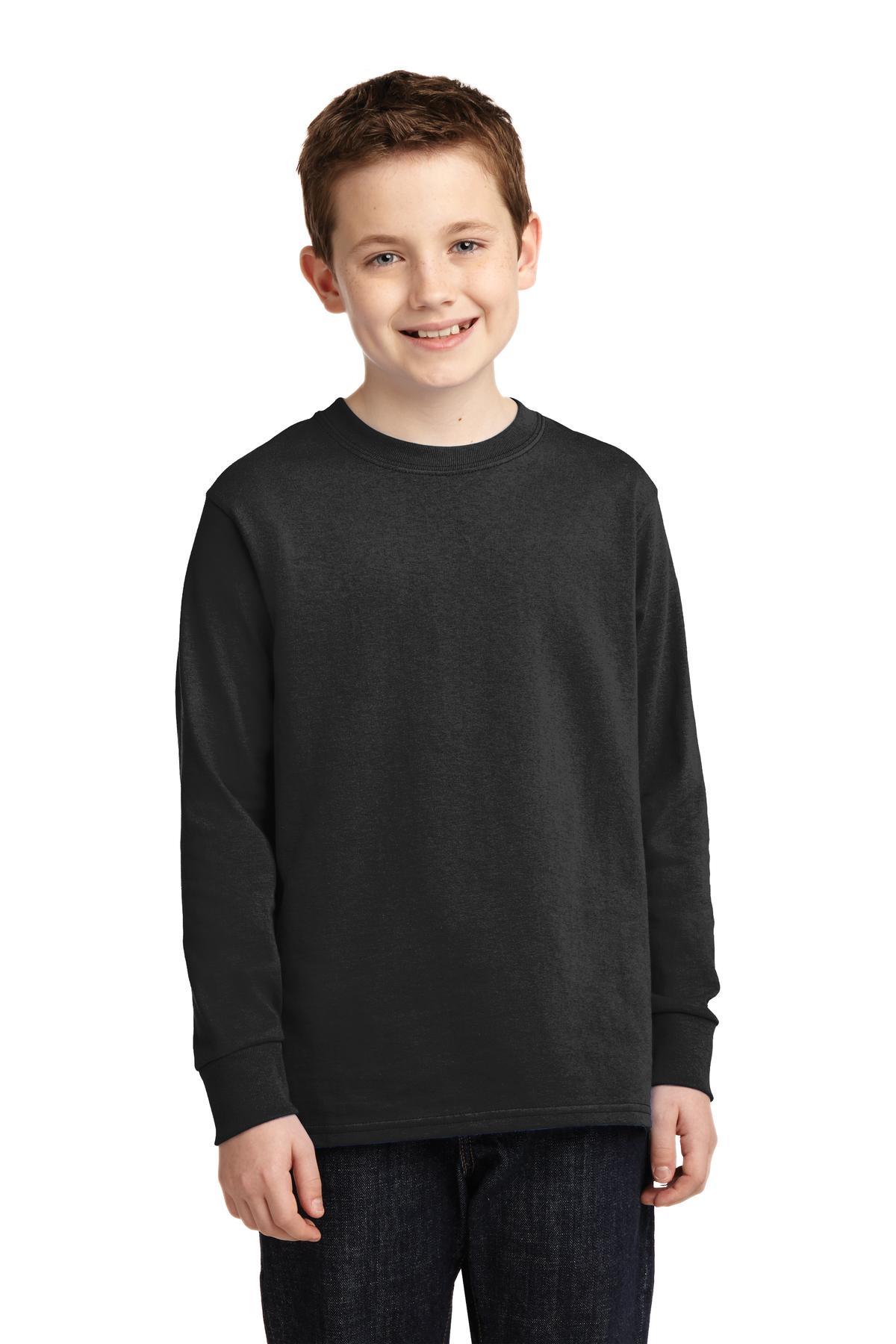Port & Company Youth Long Sleeve Core Cotton Tee. PC54YLS - Dresses Max