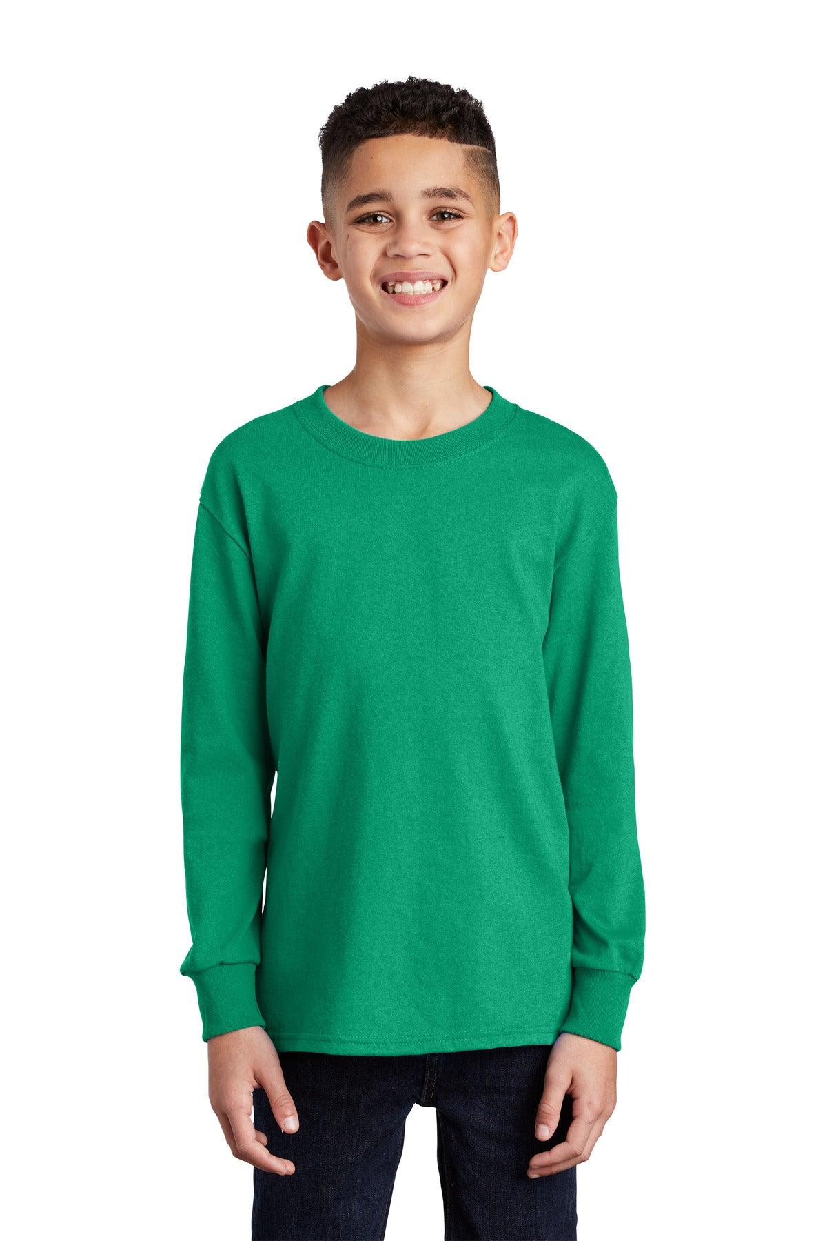 Port & Company Youth Long Sleeve Core Cotton Tee. PC54YLS - Dresses Max