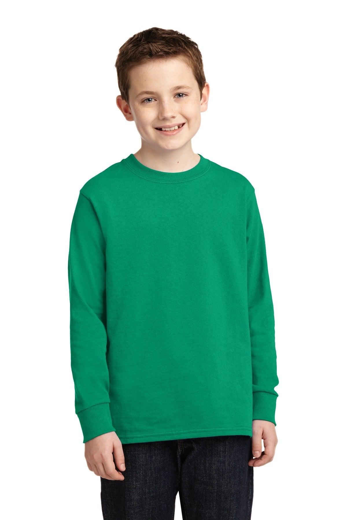 Port & Company Youth Long Sleeve Core Cotton Tee. PC54YLS - Dresses Max