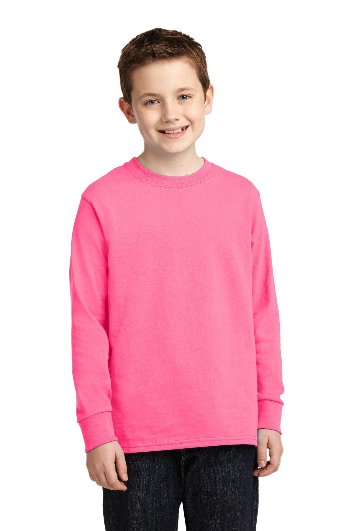 Port & Company Youth Long Sleeve Core Cotton Tee. PC54YLS - Dresses Max