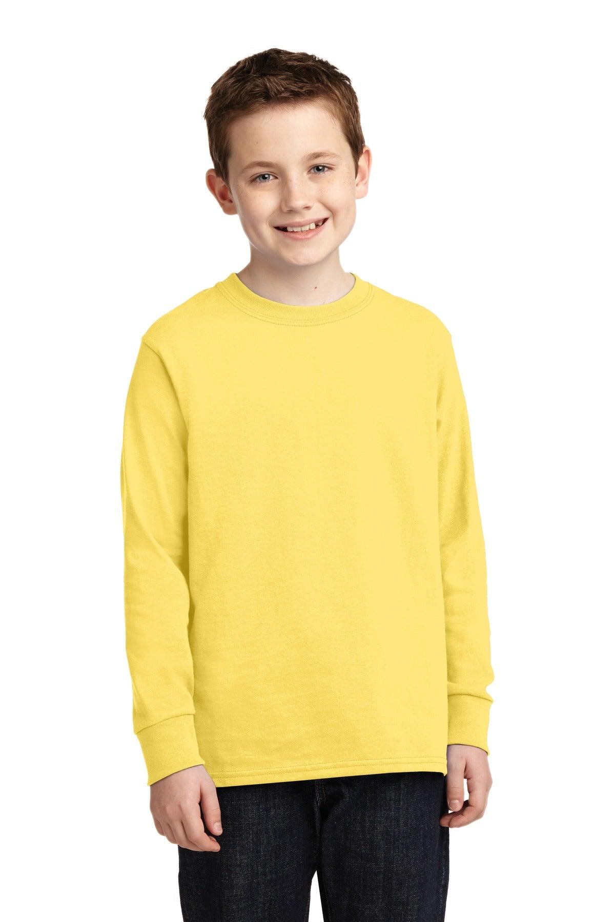 Port & Company Youth Long Sleeve Core Cotton Tee. PC54YLS - Dresses Max